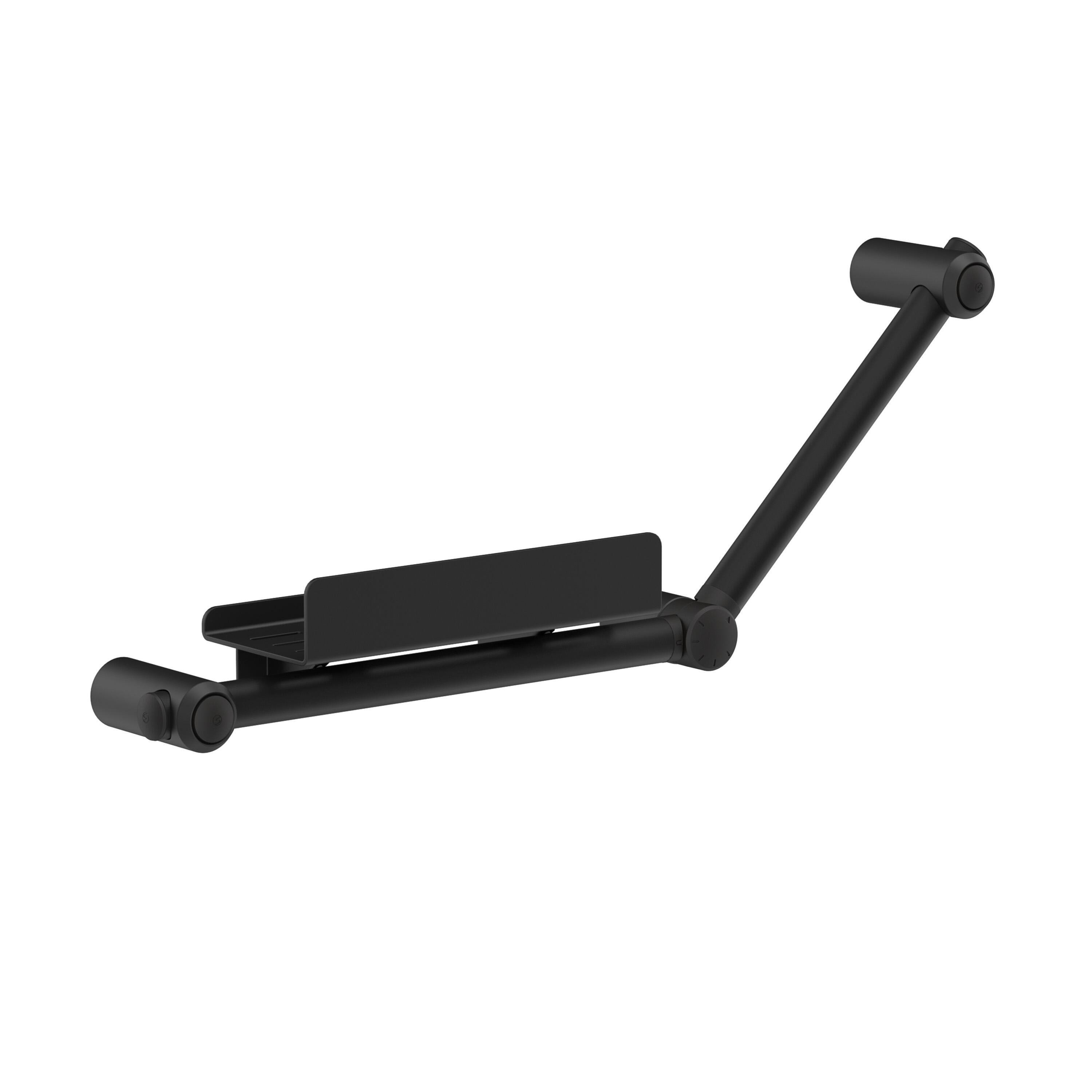 Asidero de baño gocare 43.6x33.6x cm negro y repisa negro