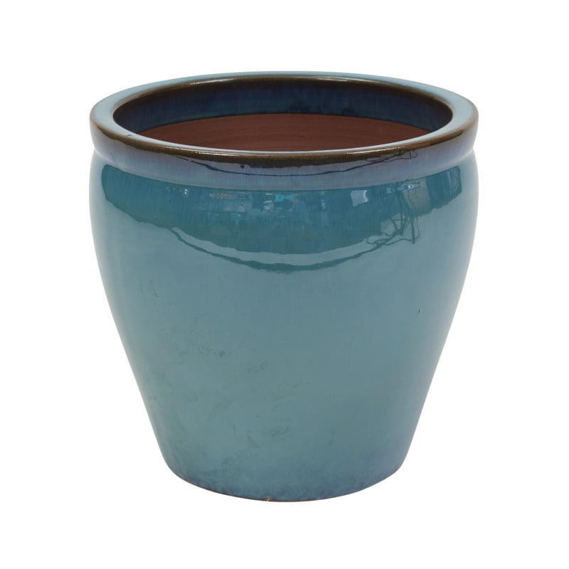 Donica szkliwiona śr.40 cm mrozoodporna zielona Cermax