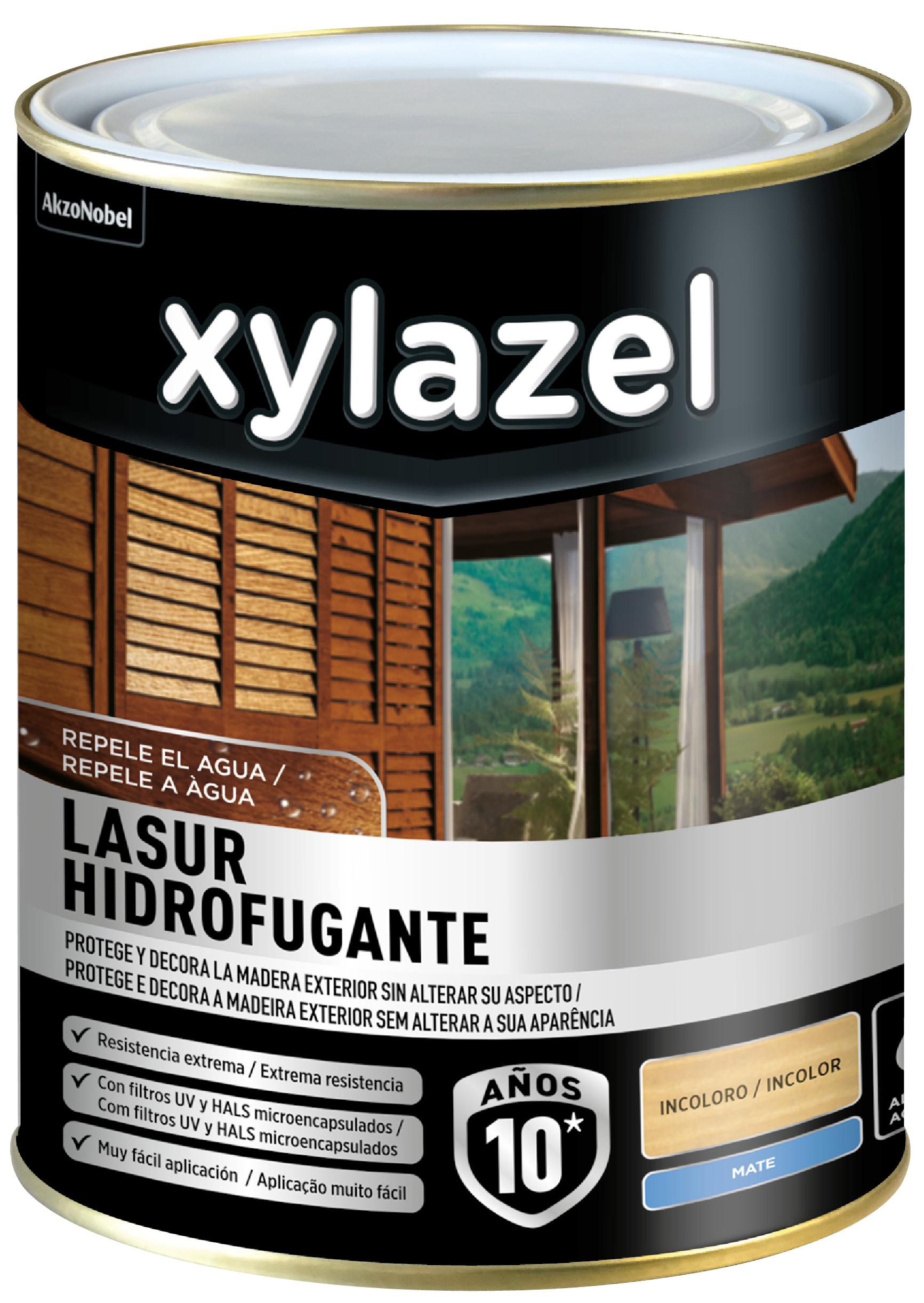 Protector madera exterior color incoloro para caseta de jardín, ventana, puerta, persiana, valla XYLAZEL mate 750 ml base agua - 2