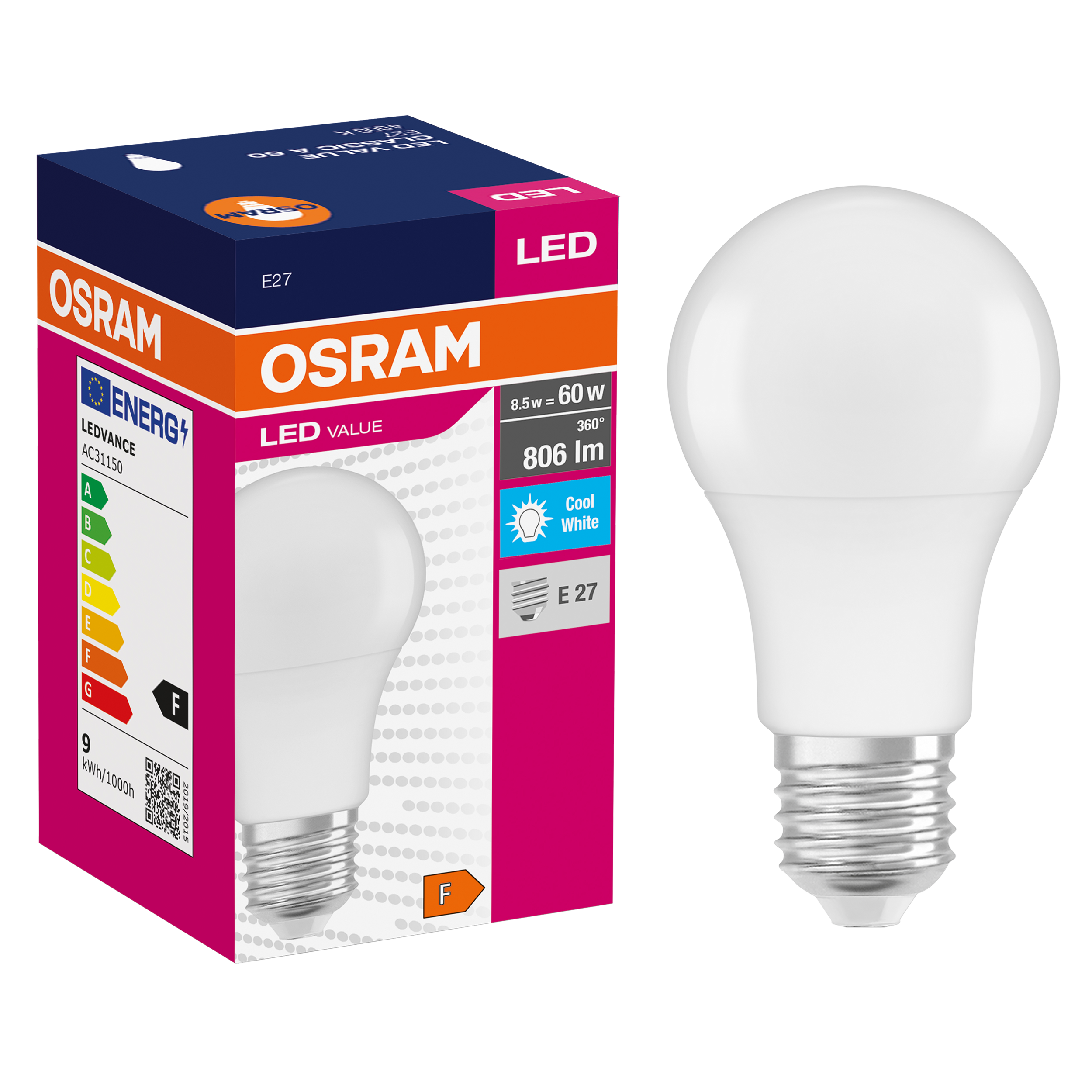 Żarówka LED E27 8,5 W 806 lm Neutralna biel Osram - 3