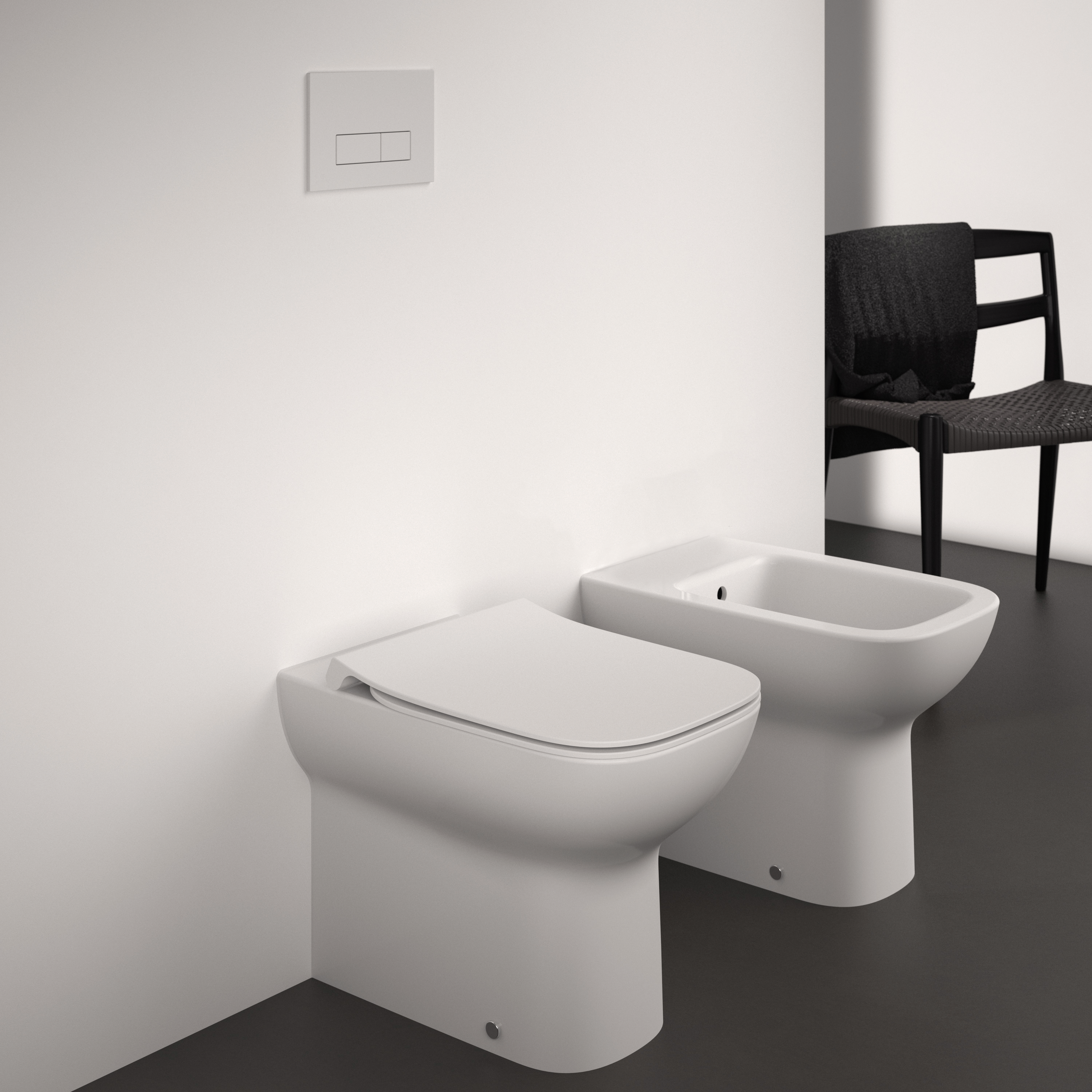 Bidet filomuro I.life A IDEAL STANDARD L 35.5 x H 40 x P 54 cm Bianco EUR - 2