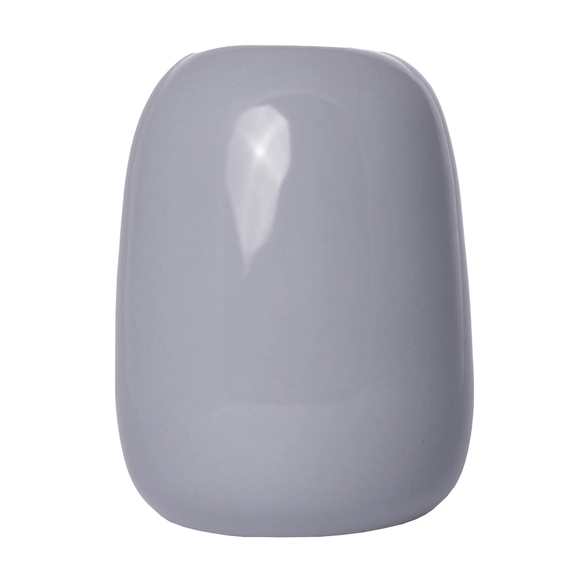 Jarrón ovalado m de cerámica esmaltada azul 10.7x14.2 cm