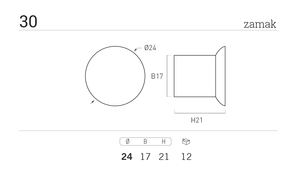 2 Puxadores para móvel Nesu latão acetinado 25mm - 3