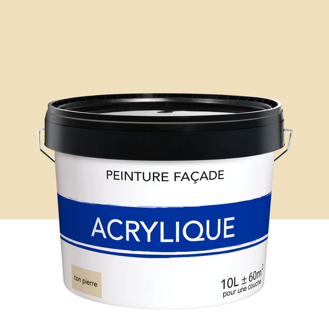 Peinture extérieure façade ton pierre mat 10L