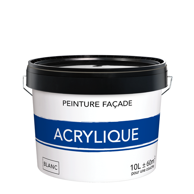 Peinture extérieure façade blanc mat 10L