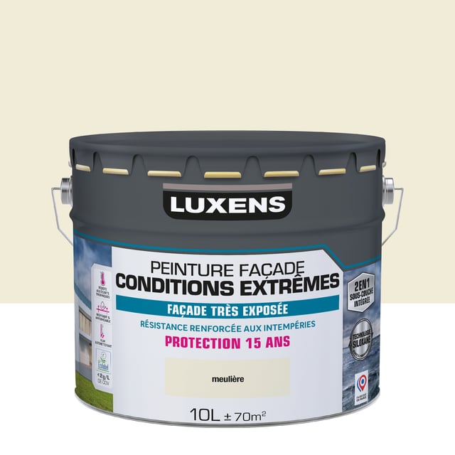 Peinture extérieure façade Conditions extrêmes LUXENS meulière mat 10l