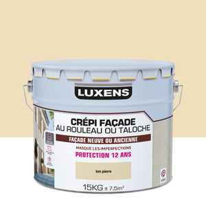 Crépi façade Neuve ou ancienne LUXENS, ton pierre, 15 kg Leroy Merlin Les bons plans des petits projets avant l'été