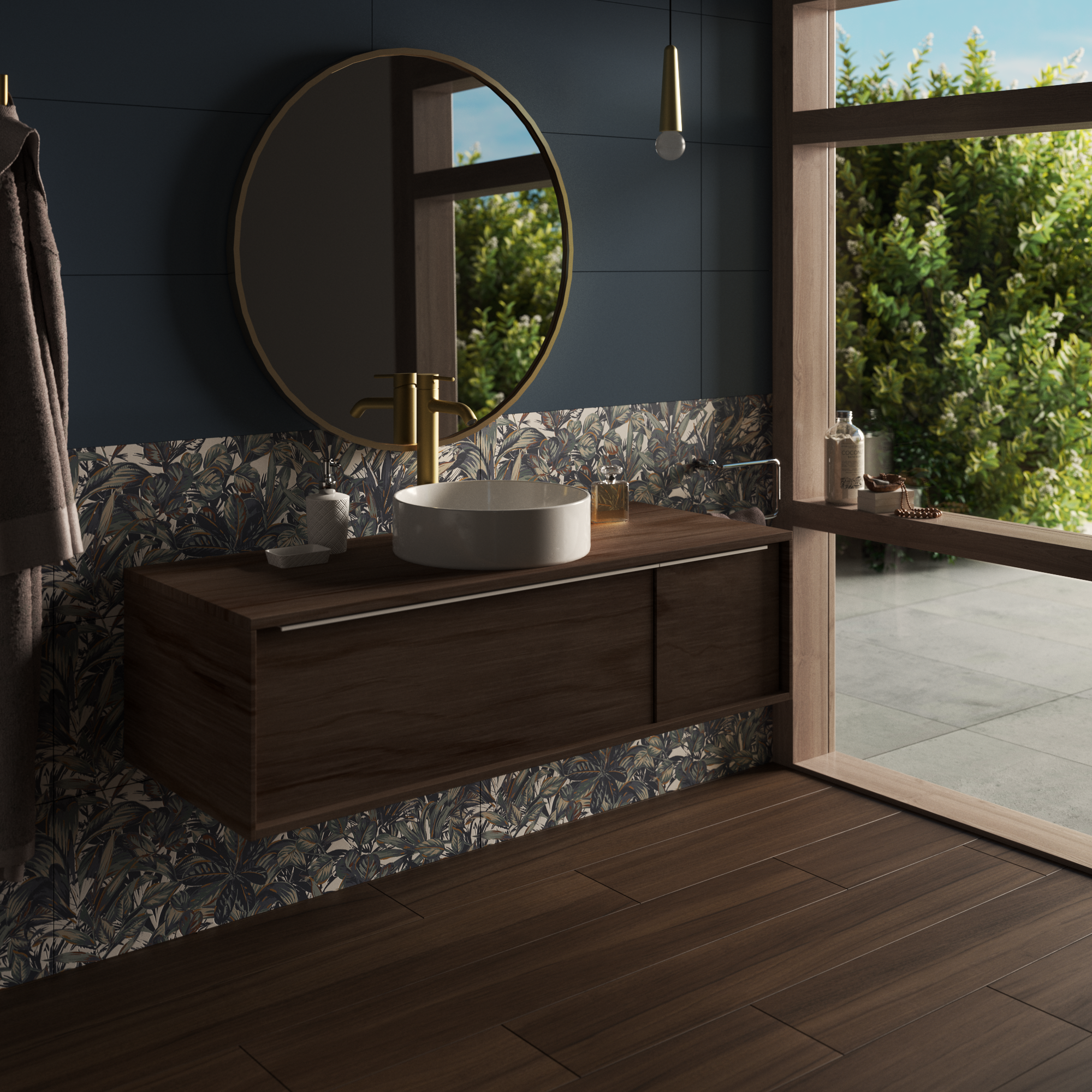 Piastrella da pavimento e rivestimento interno in gres porcellanato 20 x 120 cm rettificato smaltato marrone noce opaco Blush Walnut R9 traffico medio forte (pei 3/5) Sp. 9 mm 1.2 mq - 2