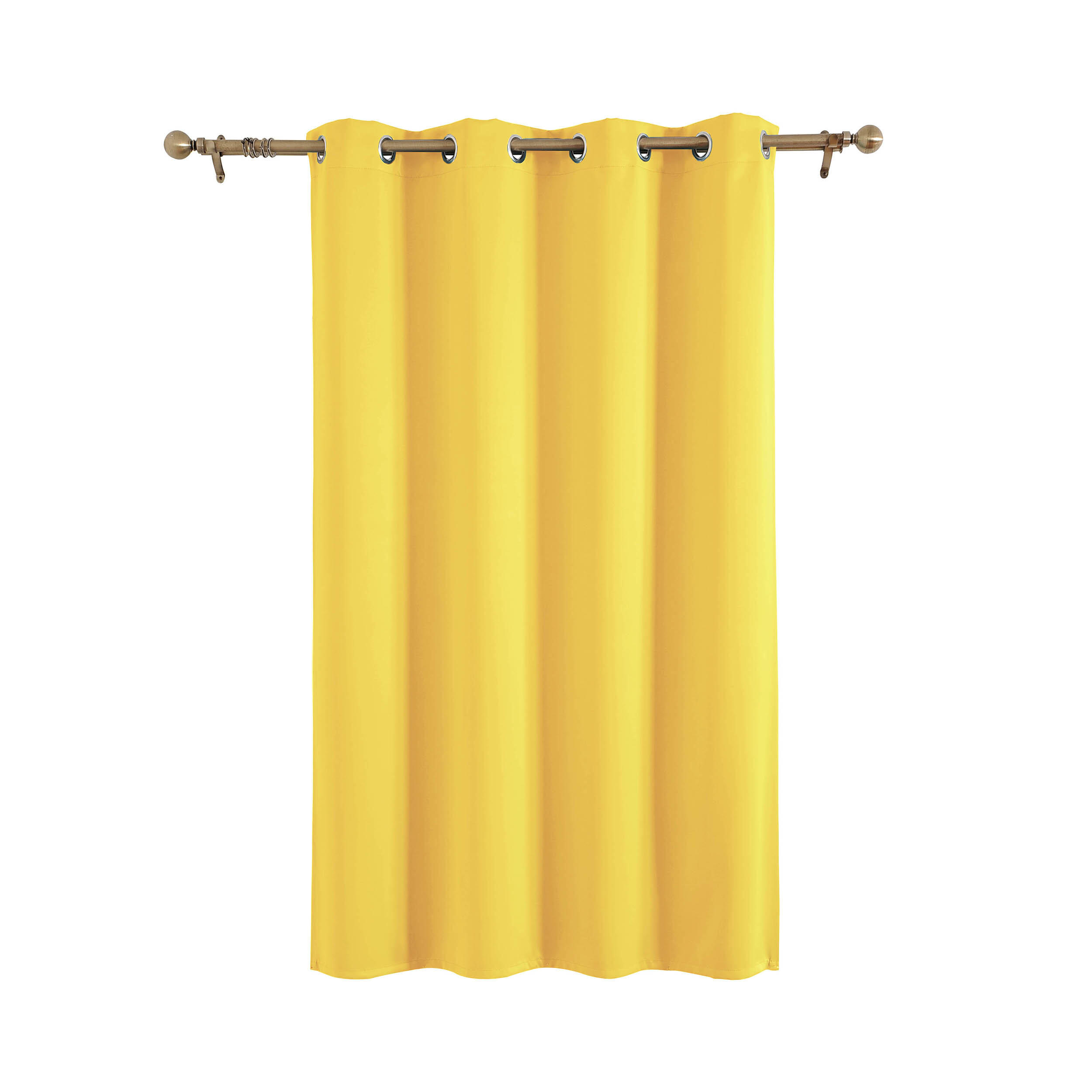 Tenda INSPIRE tinta unita giallo, occhiello 140x280 cm - 3