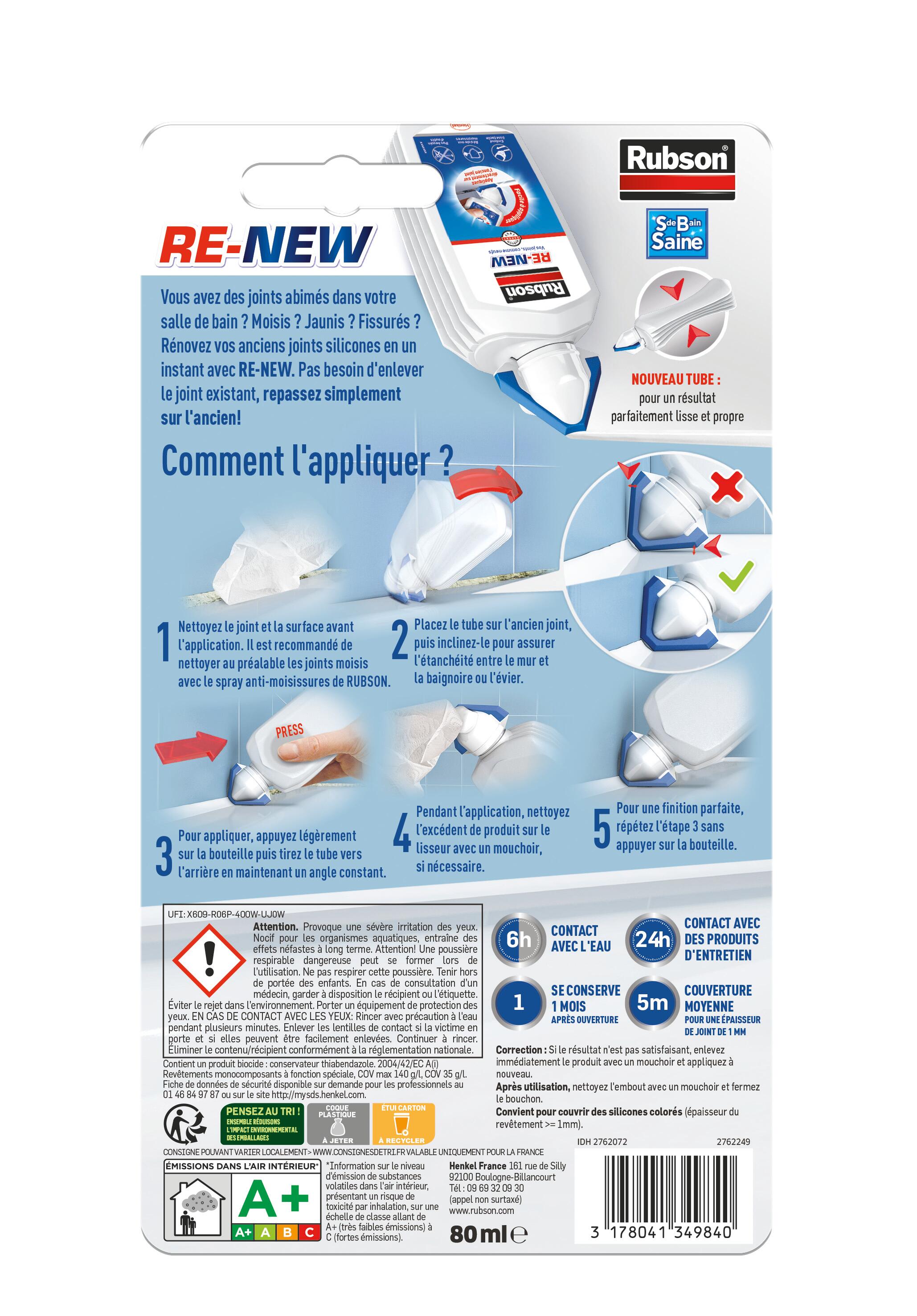 Silicone Re-new RUBSON blanc, 80 ml - 9