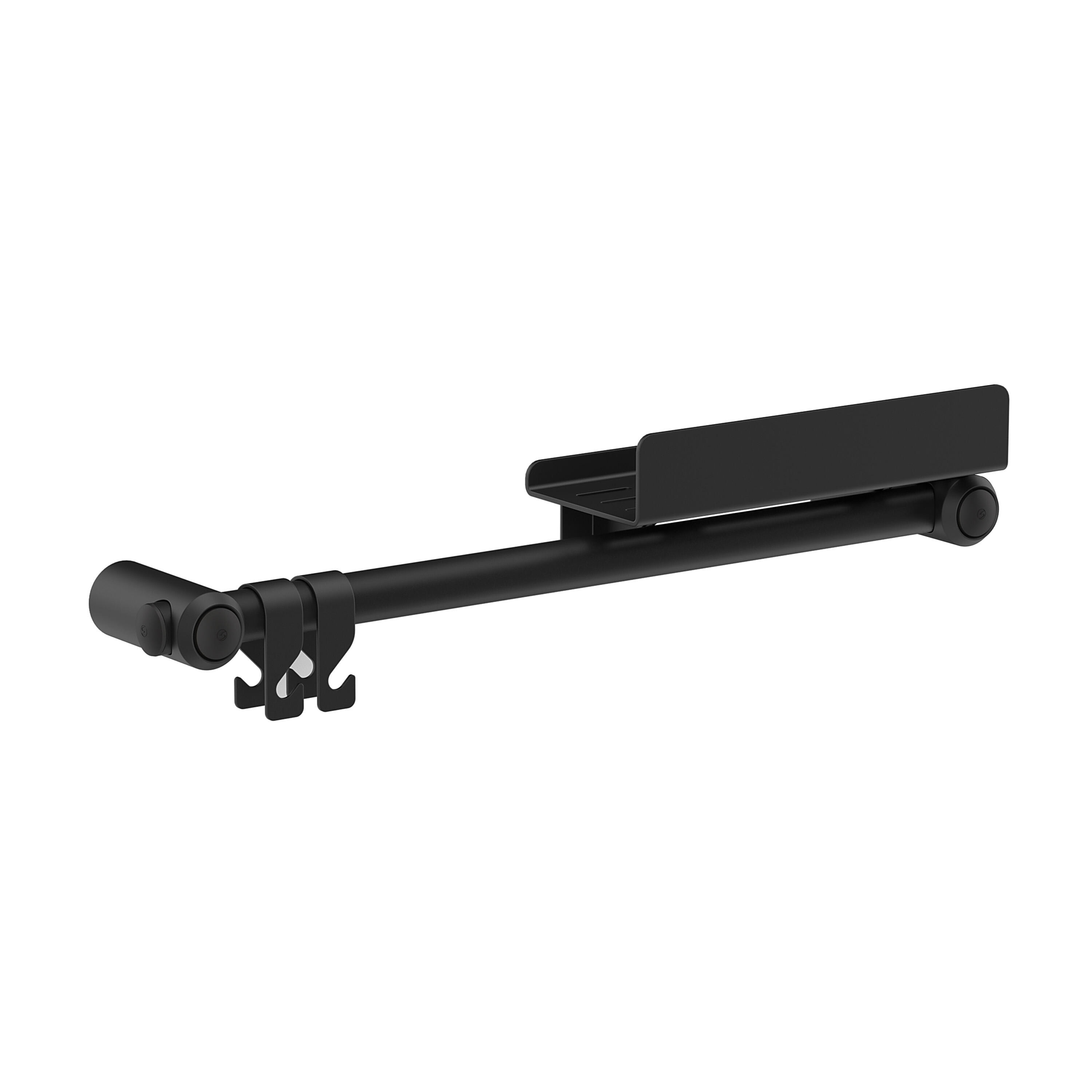 Asidero de baño gocare 61.2x4.5x cm negro, set de colgadores y repisa negro