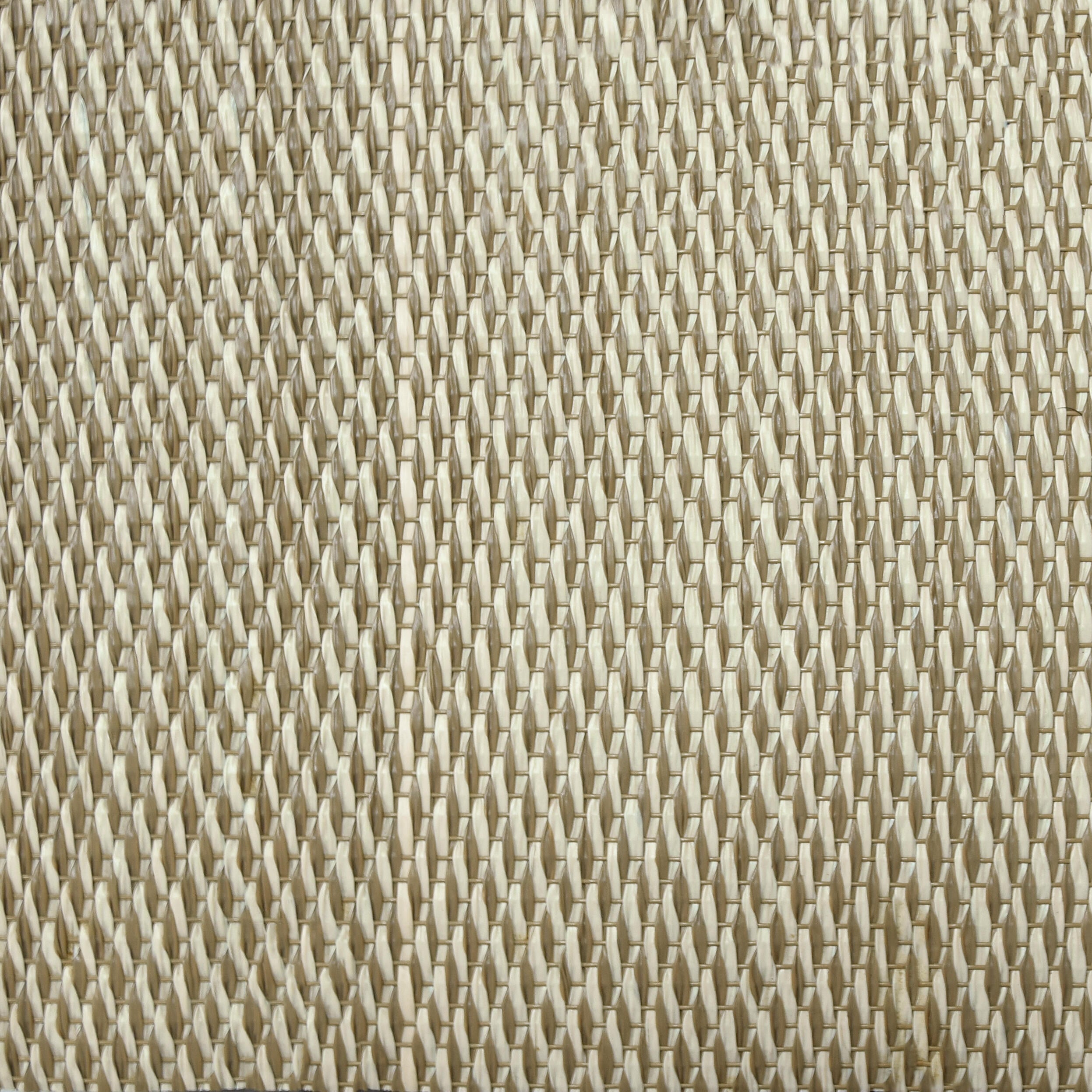 Alfombra pie de cama pvc Dallas 002 exterior/interior 60x120cm tejido plano base antideslizante liso beige - 4