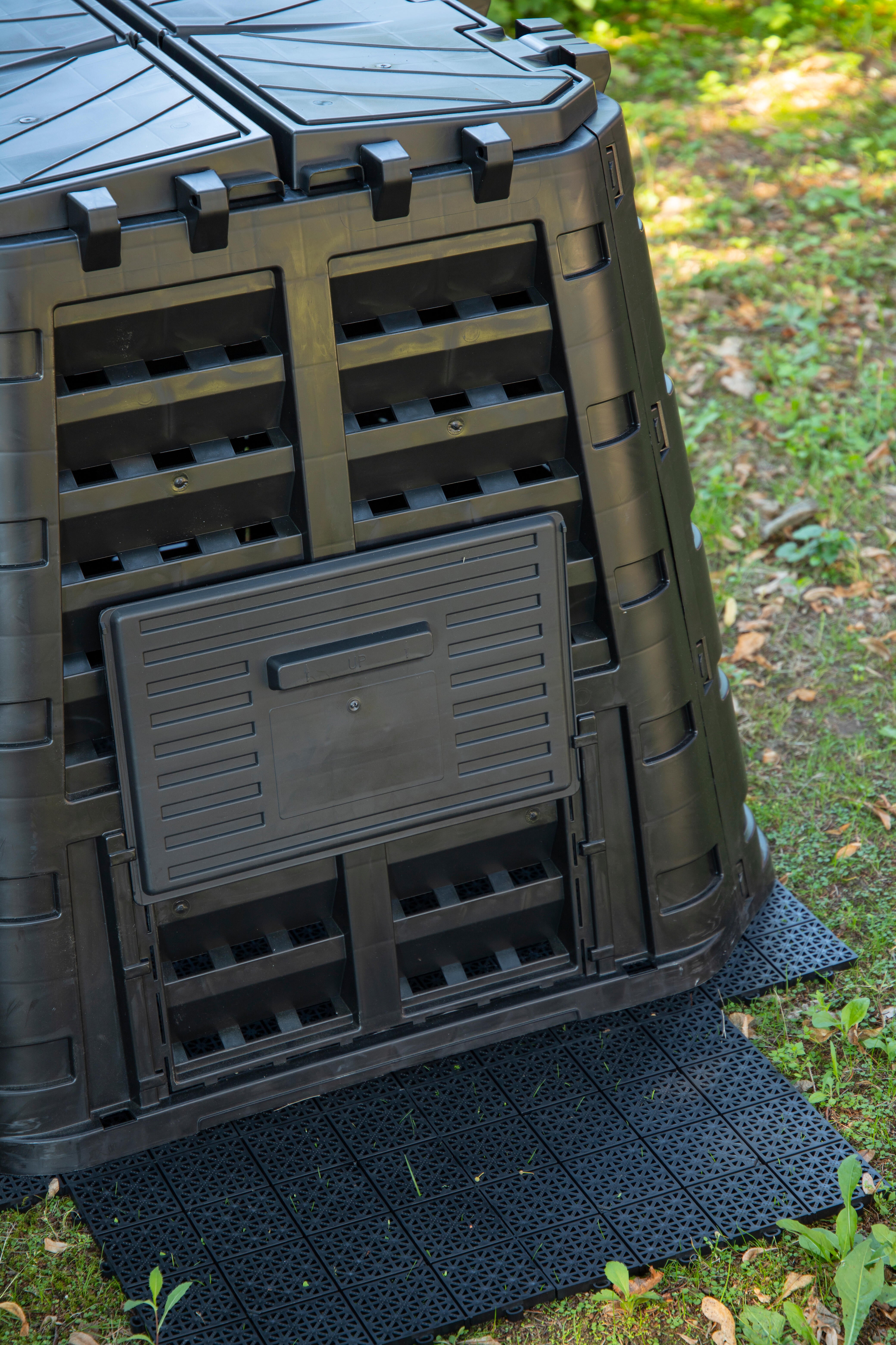 Composteur d'extérieur GEOLIA Plastique recyclé noir 480 l - 9