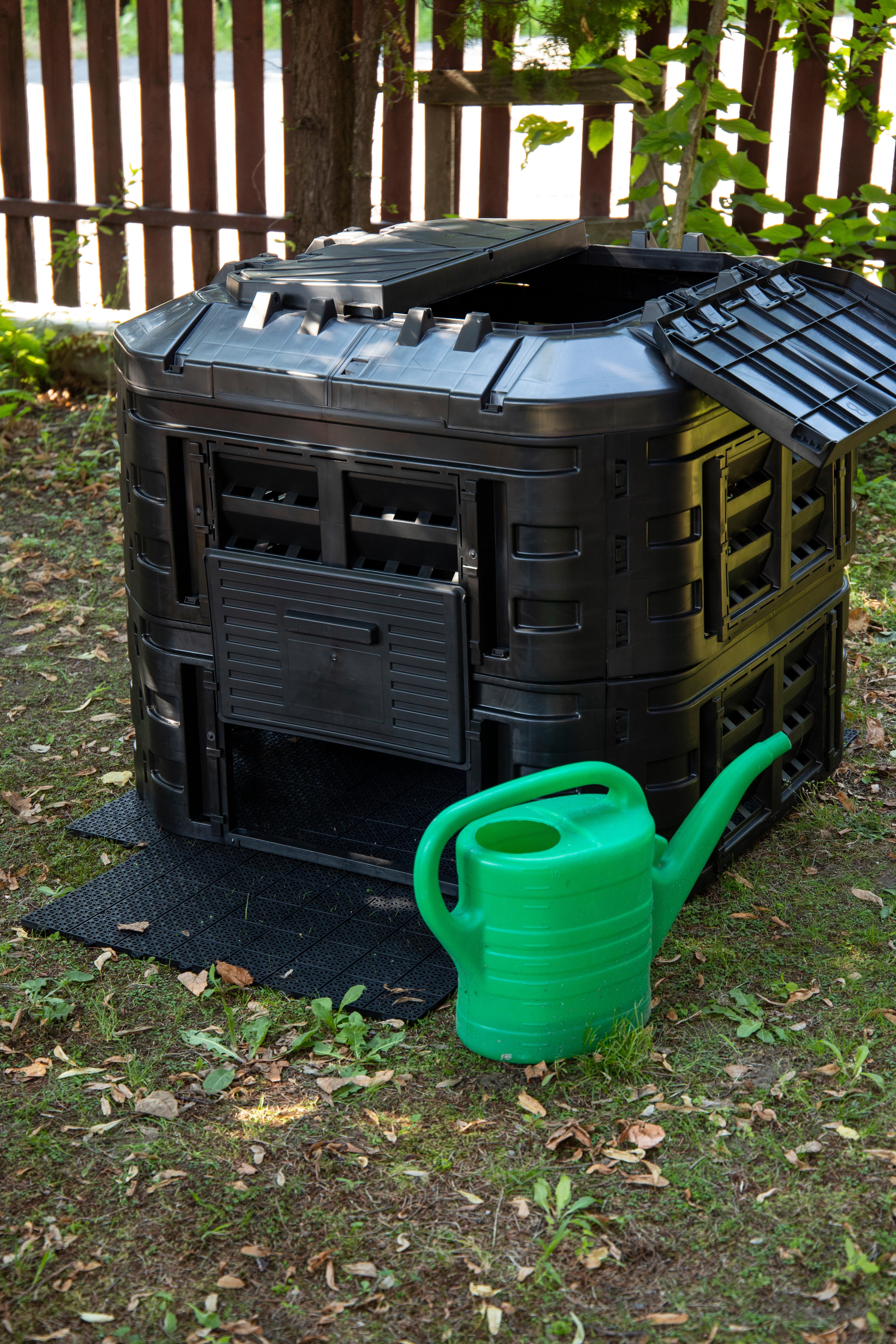 Composteur d'extérieur GEOLIA Plastique recyclé noir 600 l - 9