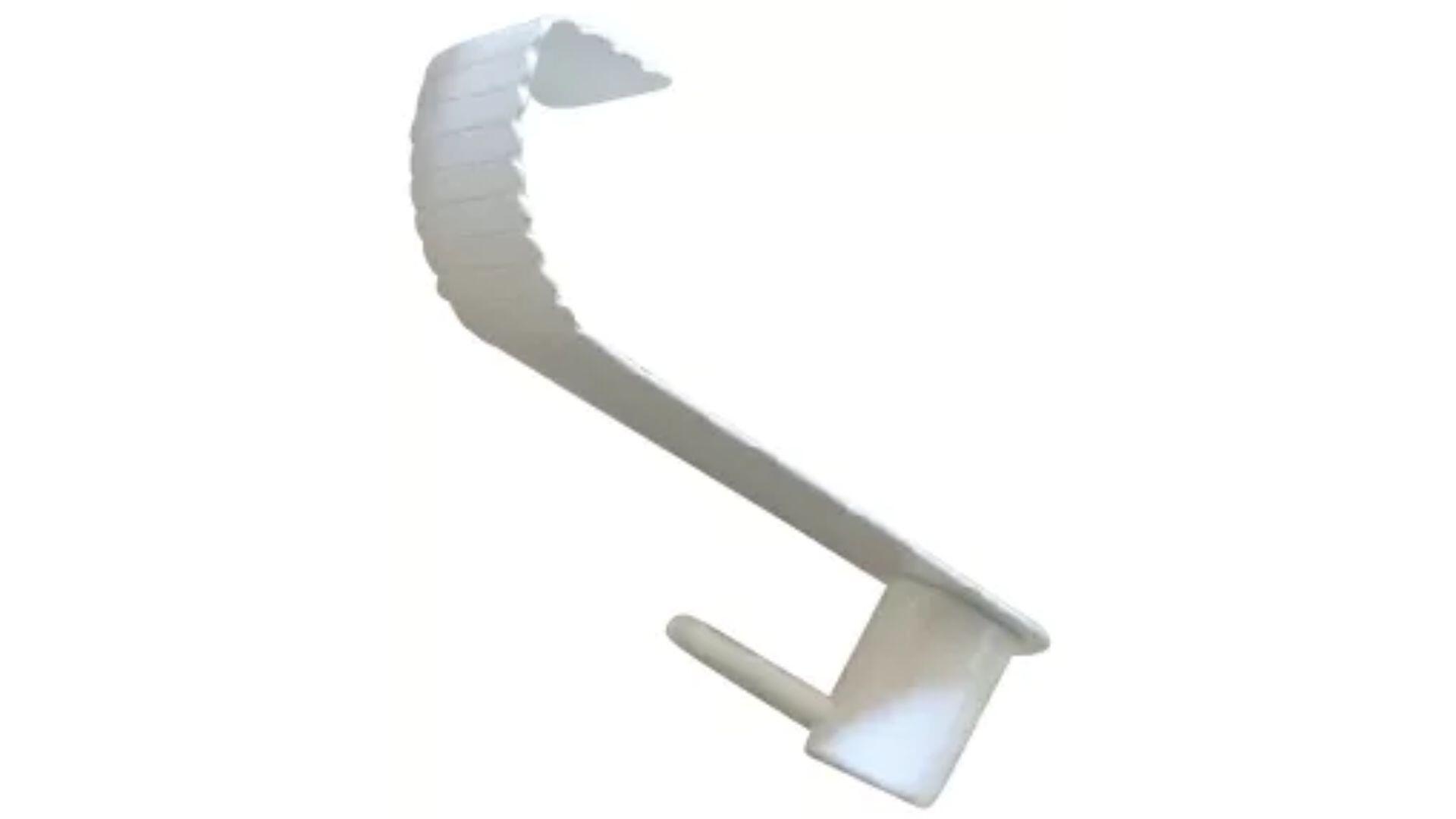 Staffa 25/28mm Elegance Universali in acciaio bianco opaco, 2 pezzi - 2