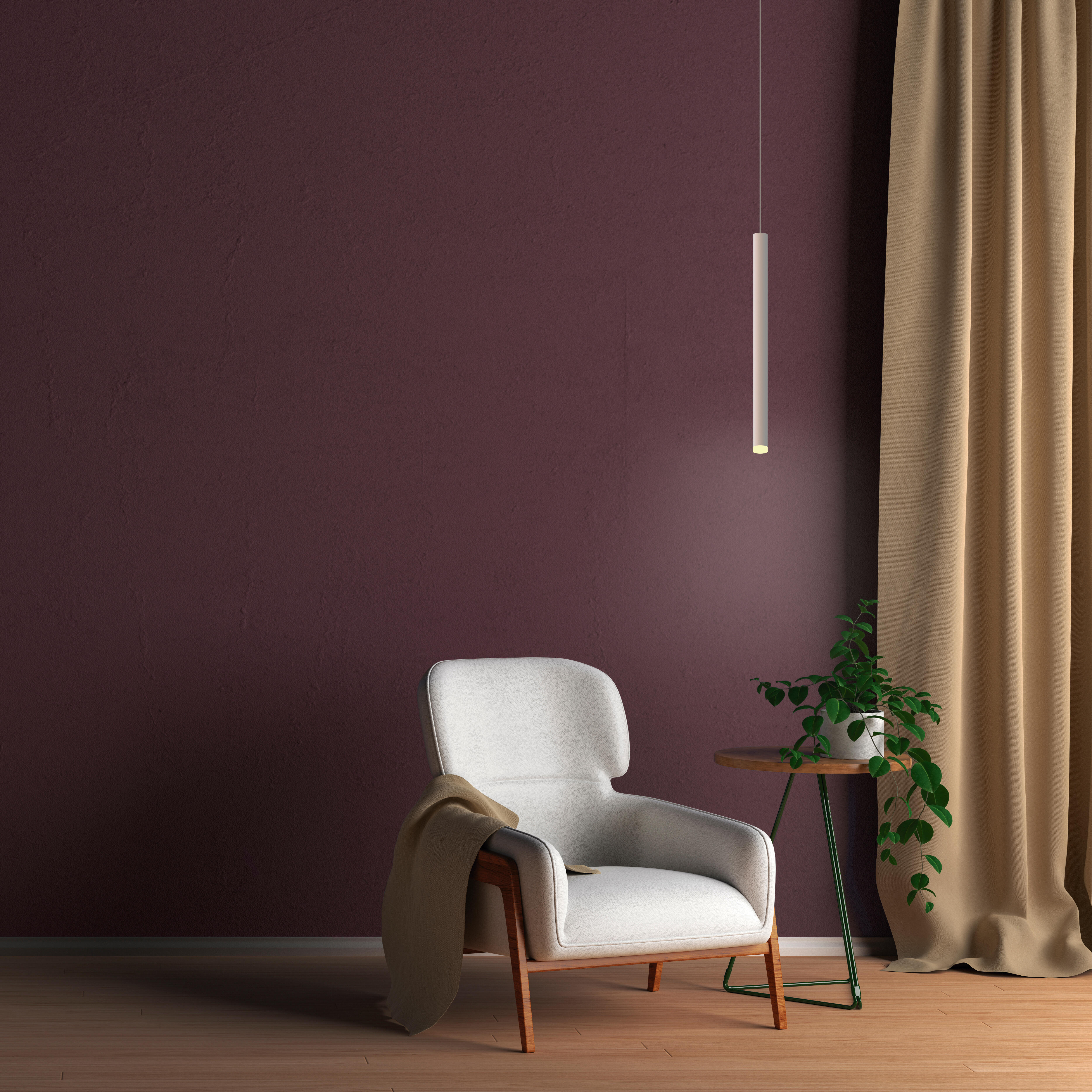 Candeeiro de teto suspenso LED CALA 6W 3000K 420LM BRANCO - 12