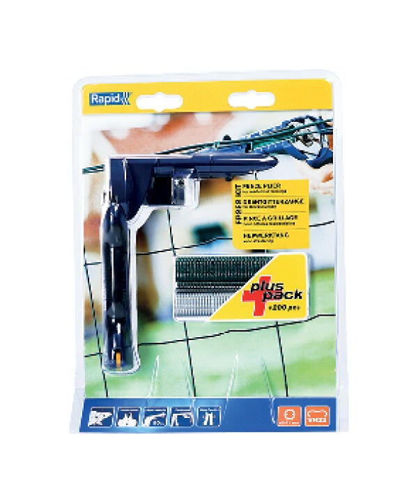 Pince à grillage avec chargeur RAPID Fp222 + 200 agrafes vr22 - 4