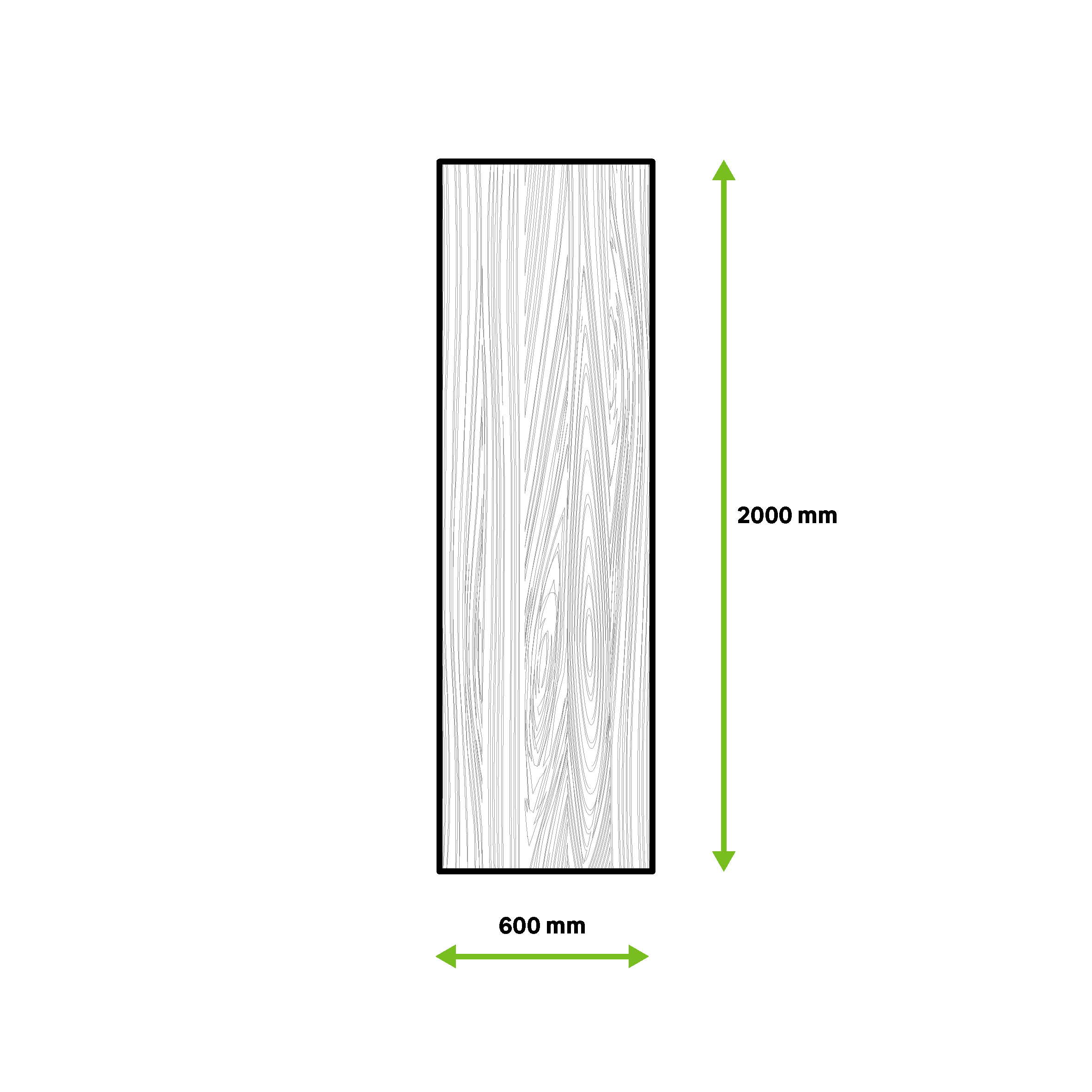 Tablero aglomerado en PVC blanco de 2 cantos 60x200x1,6 cm (anchoxaltoxgrosor) - 10