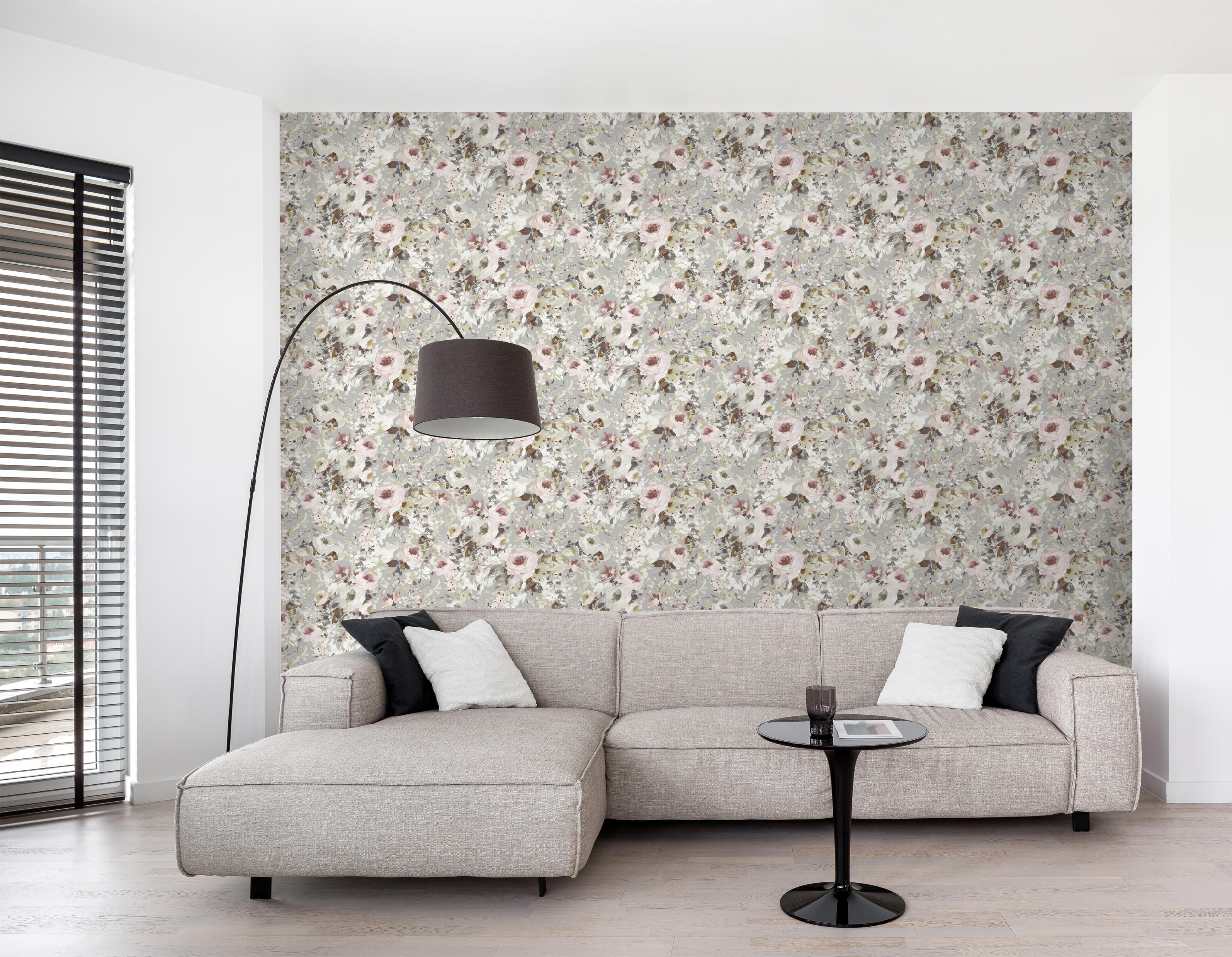 Papel pintado vinilo aplicación cola en pared floral vegetal pastel floral eco rosa 53cmx10.05m limpìeza con paño húmedo