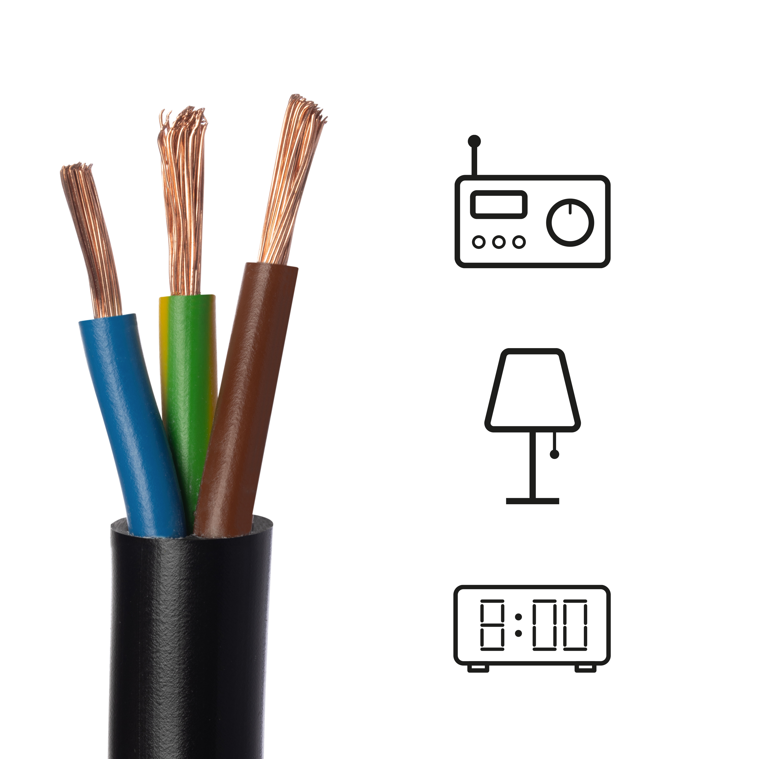 Cabo H05VV-F 3G2,5mm² Lexman 5m preto - 3