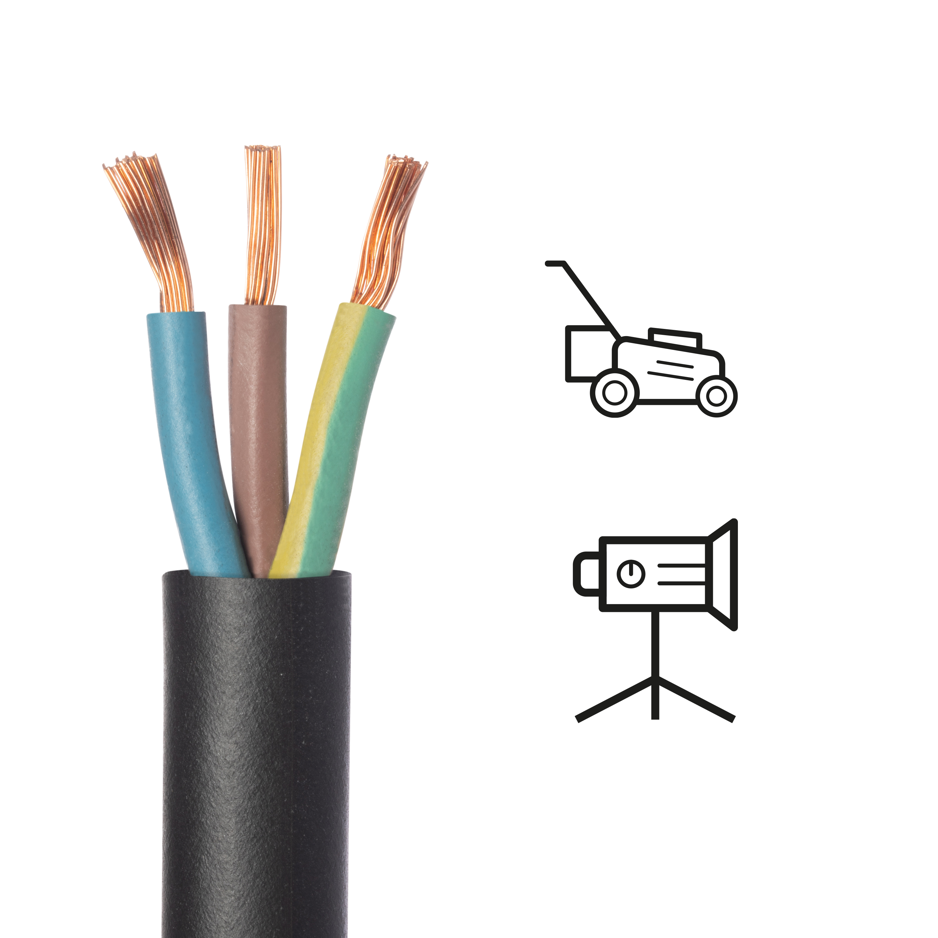Cable eléctrico 3G 1.5mm2 LEXMAN h07rn-f de 10 m - 2