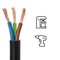 Heißgeräte-Zuleitung 3x1,5mm² H05VV-F – 15m Flexibles Stromkabel Mit Schalter & Eurostecker