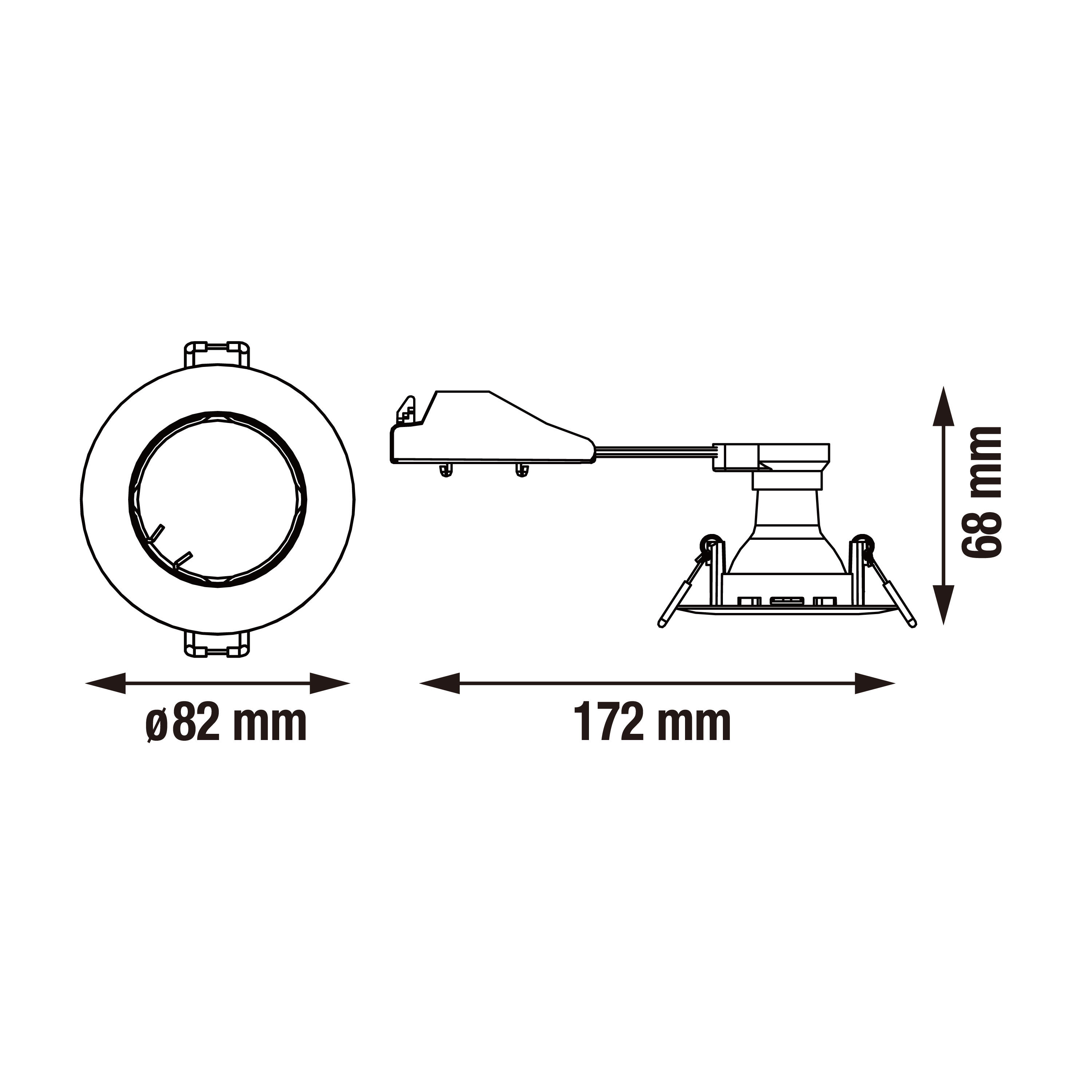 Kit 10 spots à encastrer gu10, 4000K rond blanc - 5