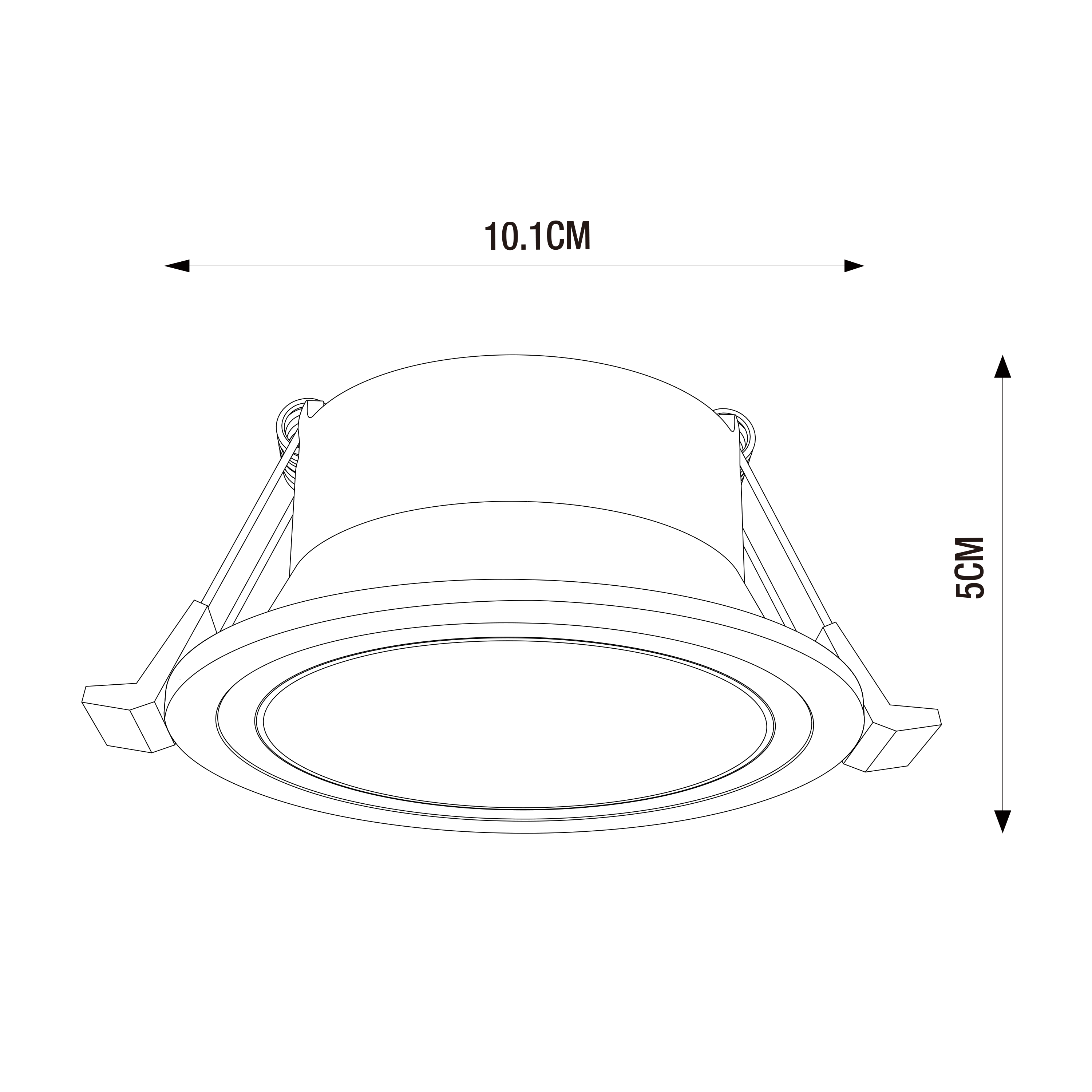 Downlight empotrable blanco redondo ranurado compatible con bombilla GU10 INSPIRE Kampi ø10.1 cm IP20 - Foco empotrable para techos - 4