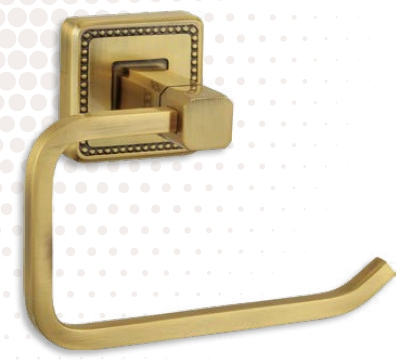 Portarrollo wc granada bronce deslustrado 14.4x10.6 cm