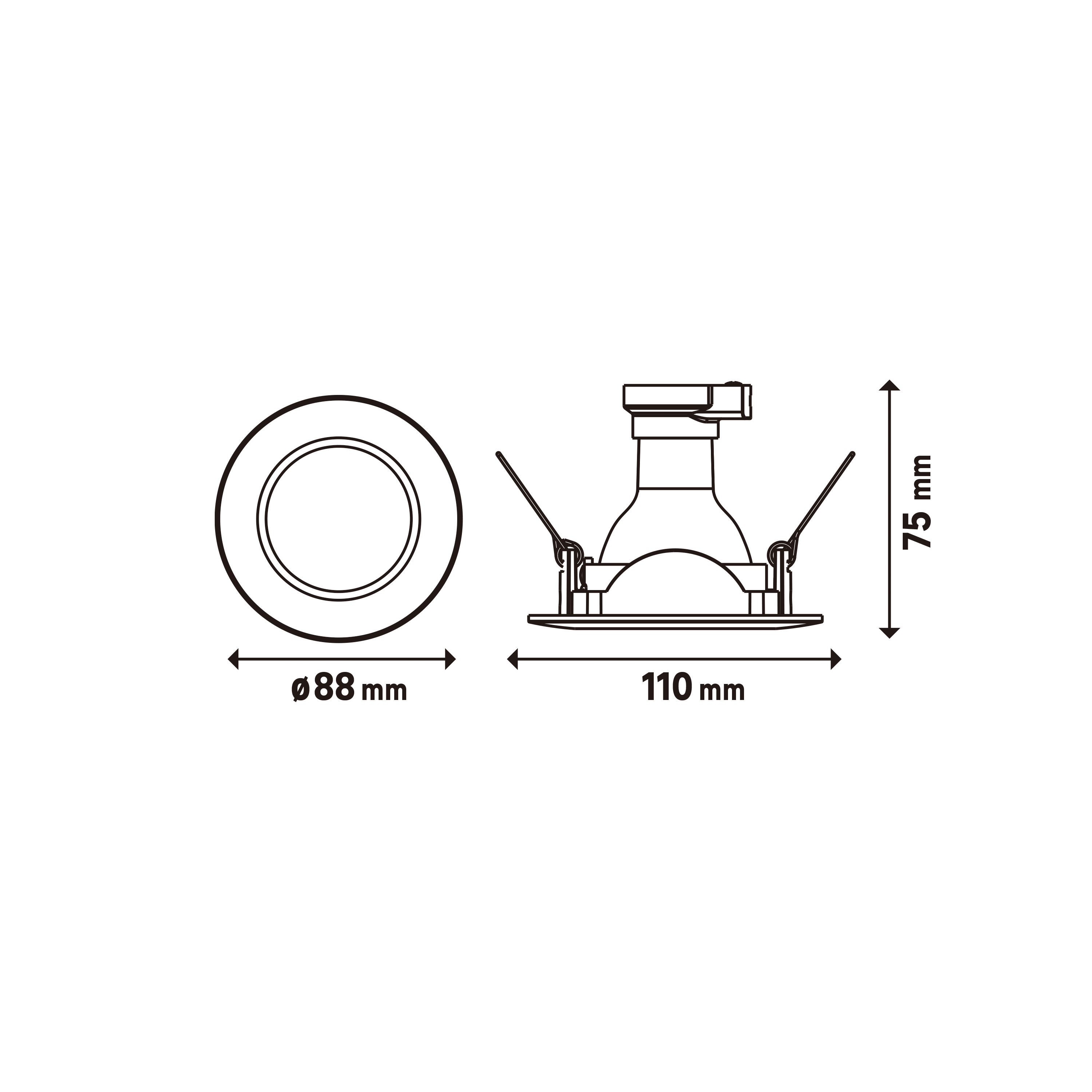 Kit 1 spot à encastrer connecté Bama Enki gu10 couleurs et blancs, INSPIRE blanc - 10
