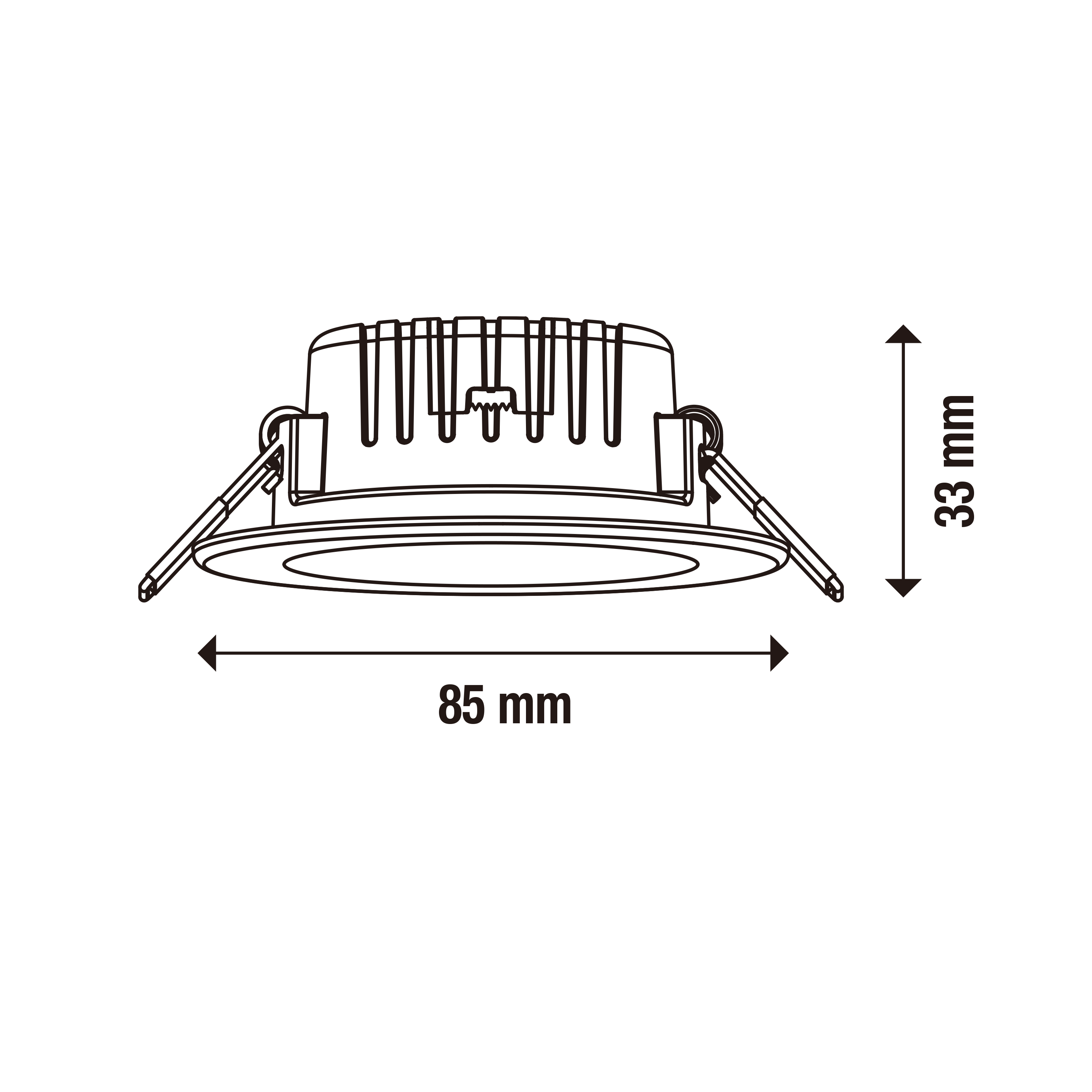 Kit 10 spots à encastrer led fixe, blanc neutre 4000 kelvins, rond blanc - 3