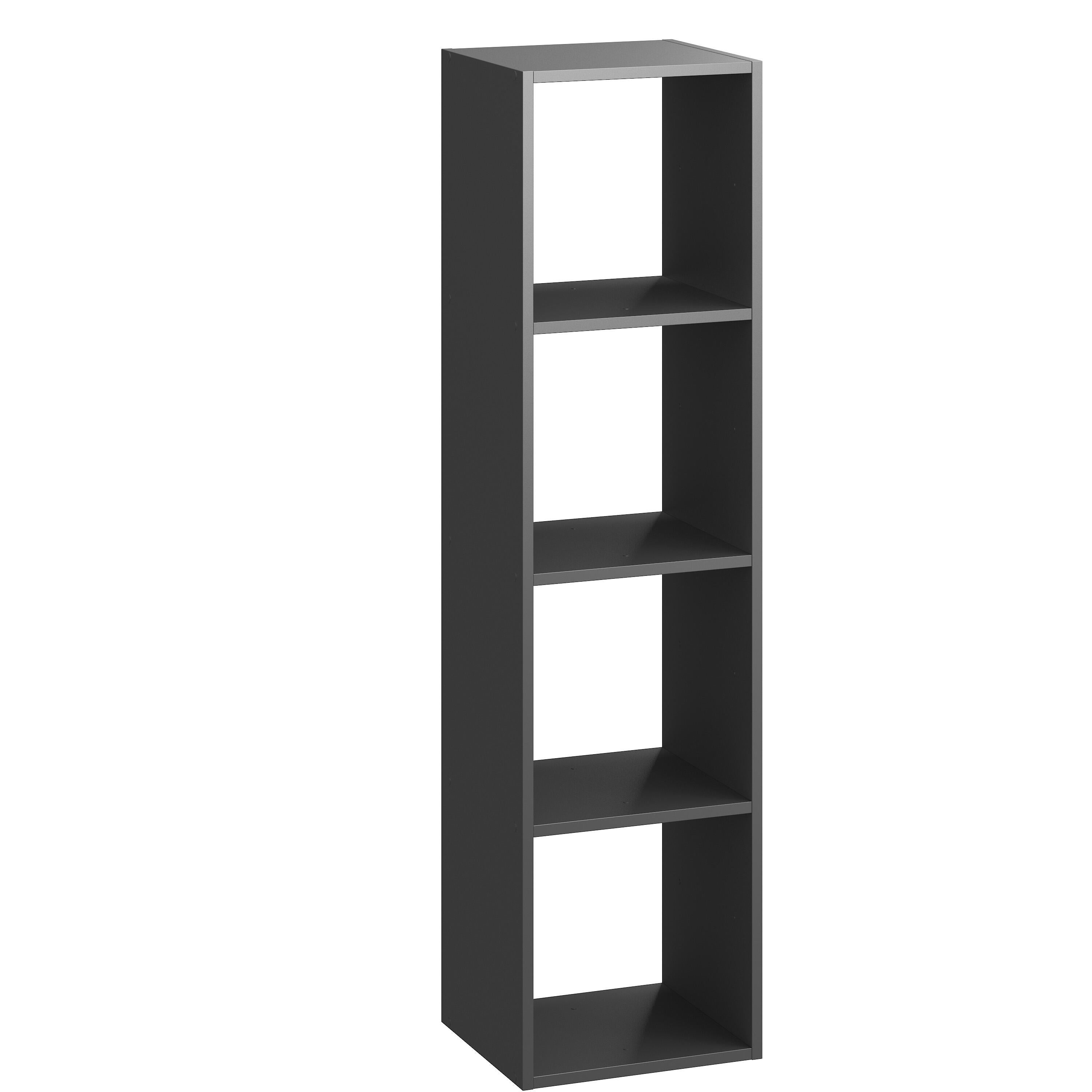 Estantería spaceo kub 4 cubos gris 139.3x36x31.7cm