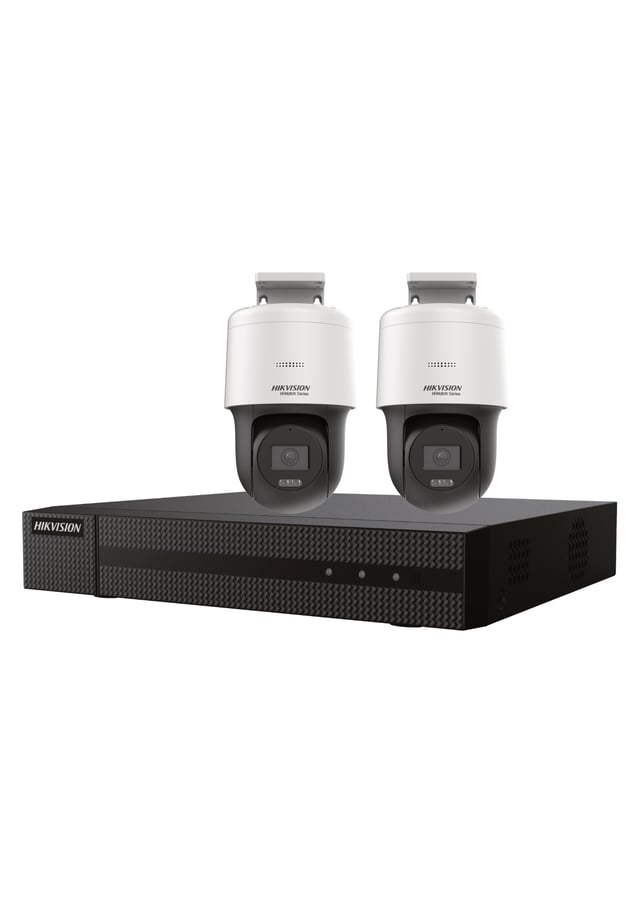 Kit de vidéosurveillance filaire de 2 caméras motorisées, HIKVISION