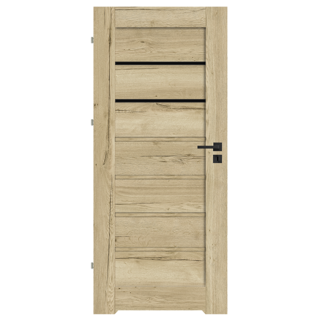 Drzwi wewnętrzne łazienkowe z podcięciem wentylacyjnym Syrion dąb halifax 70 lewe Nawadoor