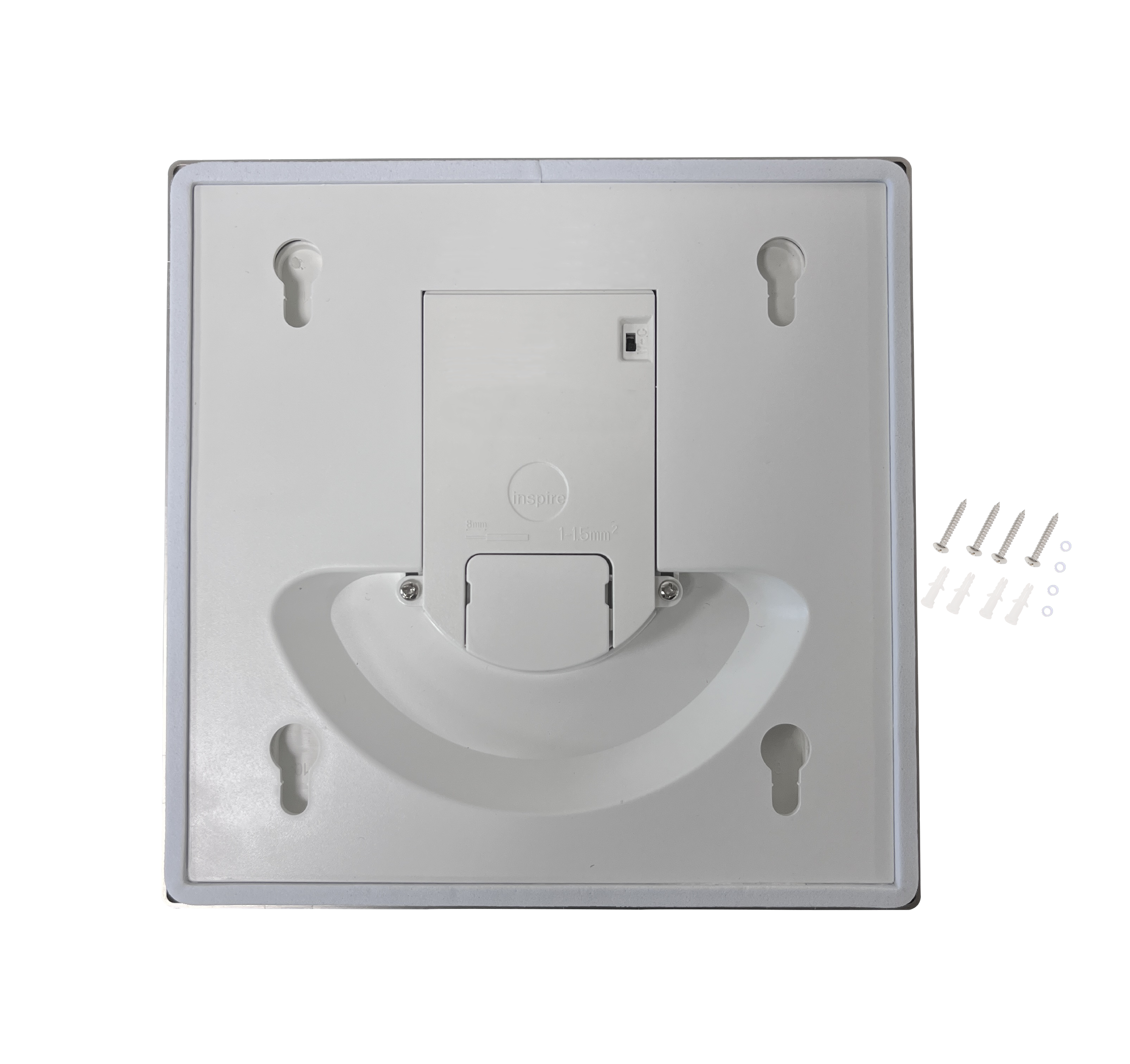 Downlight LED de superficie INSPIRE SANOA blanco cuadrado ø17.3 cm 2000 lm 13.5 W luz CCT 4000K-6000KK IP44 - Foco LED de superficie para baños - 8