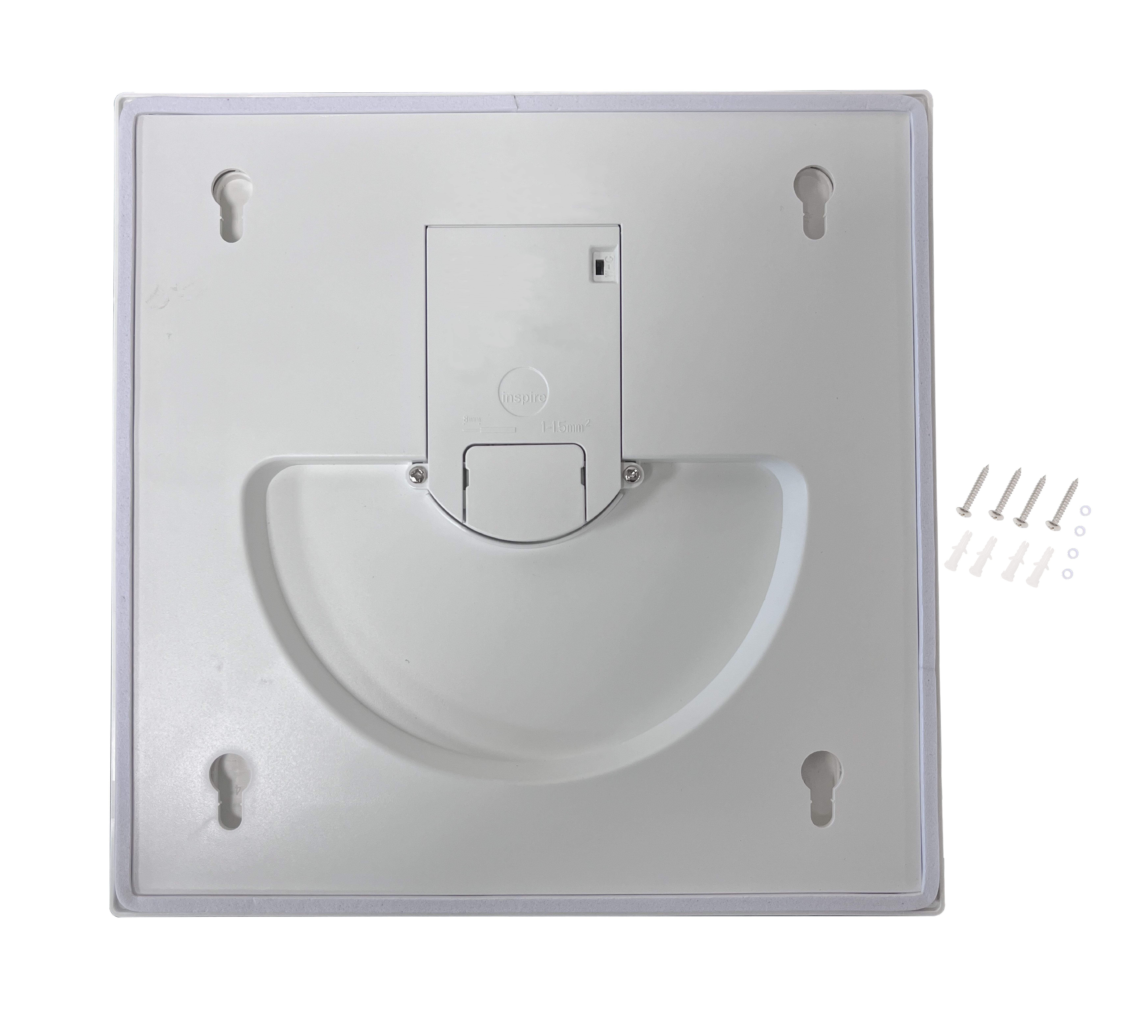 Downlight LED de superficie INSPIRE SANOA negro cuadrado ø22.5 cm 2500 lm 17 W luz CCT 4000K-6000KK IP44 - Foco LED de superficie para baños - 8