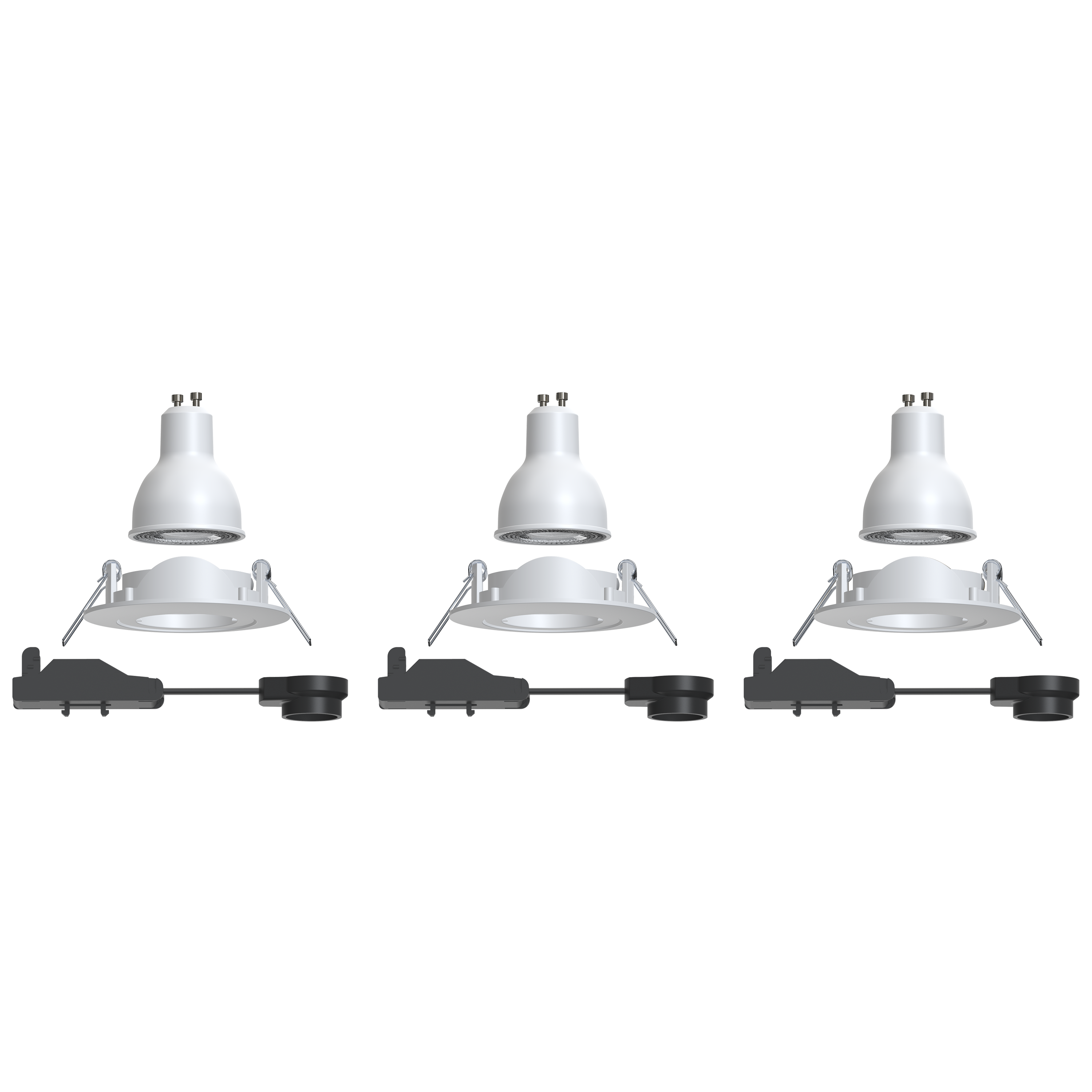 Kit 3 spots encastrés connecté Bama Enki gu10 couleurs et blancs, INSPIRE blanc - 7