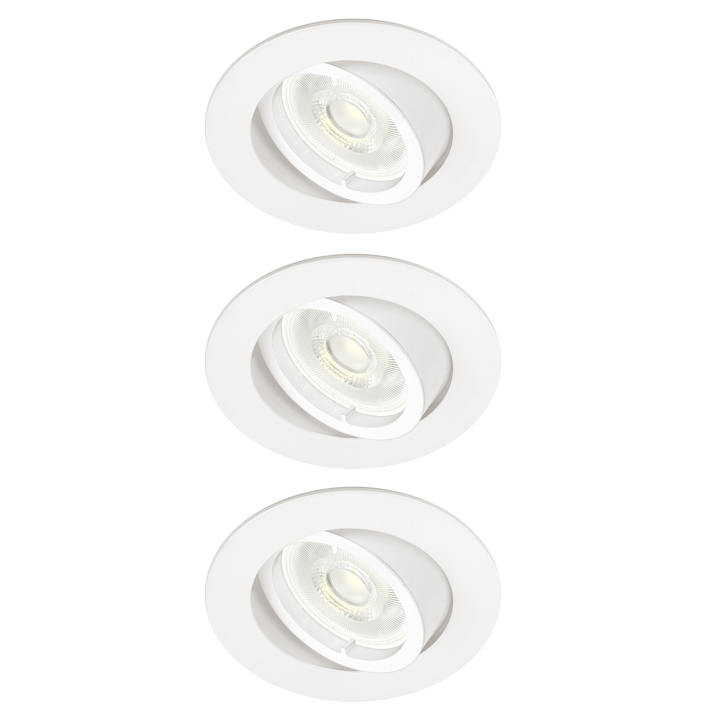 Kit 3 spots à encastrer Bama gu10, 2700K intensité variable INSPIRE rond blanc - 8