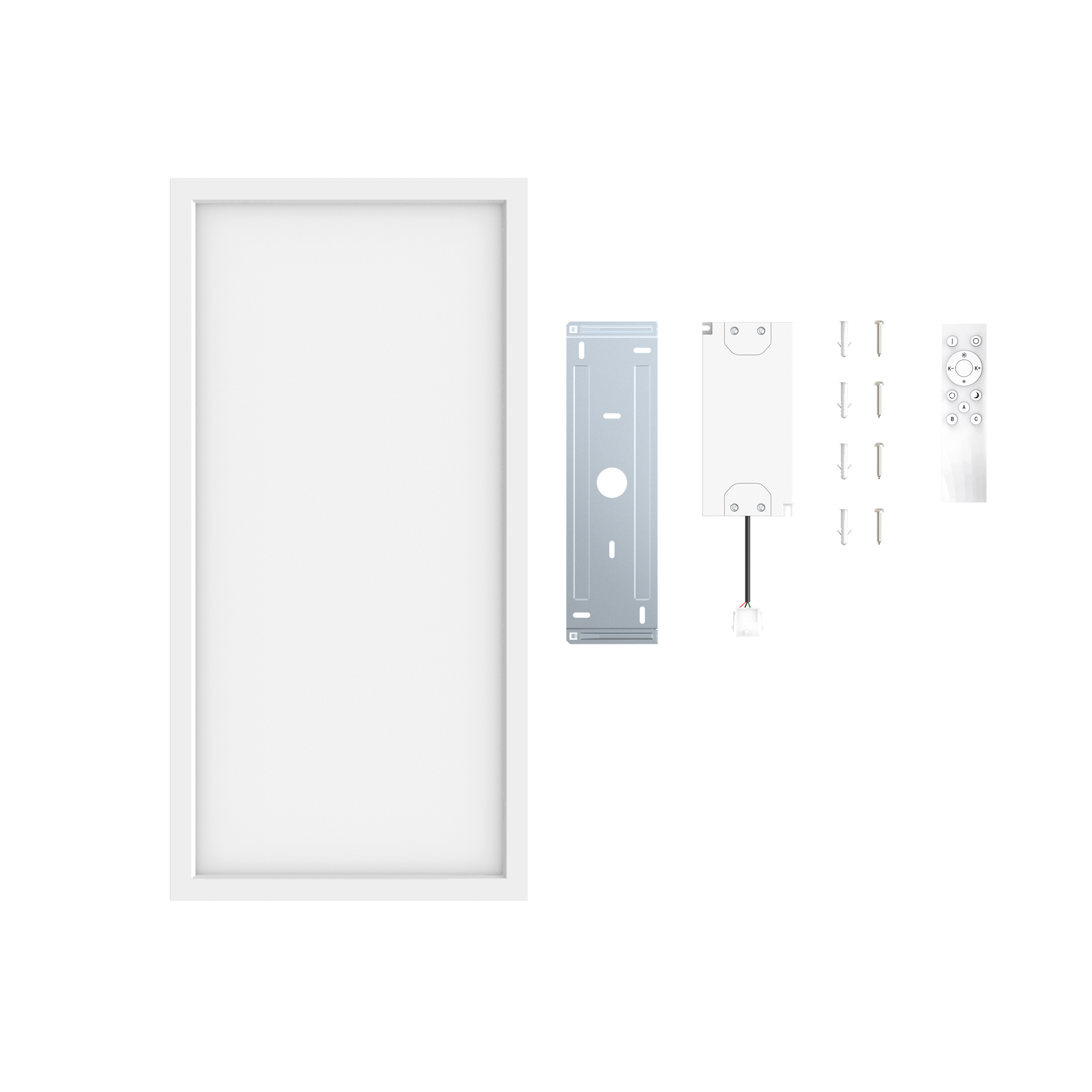 Panneau LED Gdansk 29,5 x 59,5 cm, variation blancs et intensité, blanc INSPIRE - 7