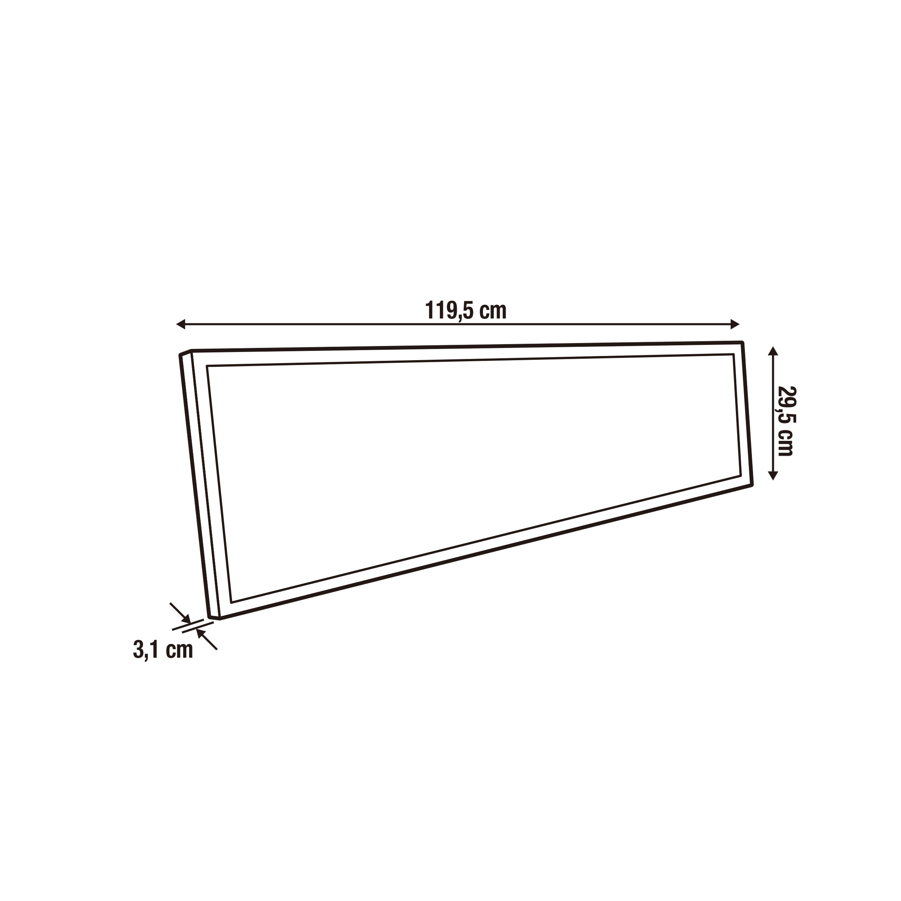 Pannello LED smart Enki bianco 29.5x120 cm  con 3 temperature di colore 5400 LUMEN, INSPIRE - 3