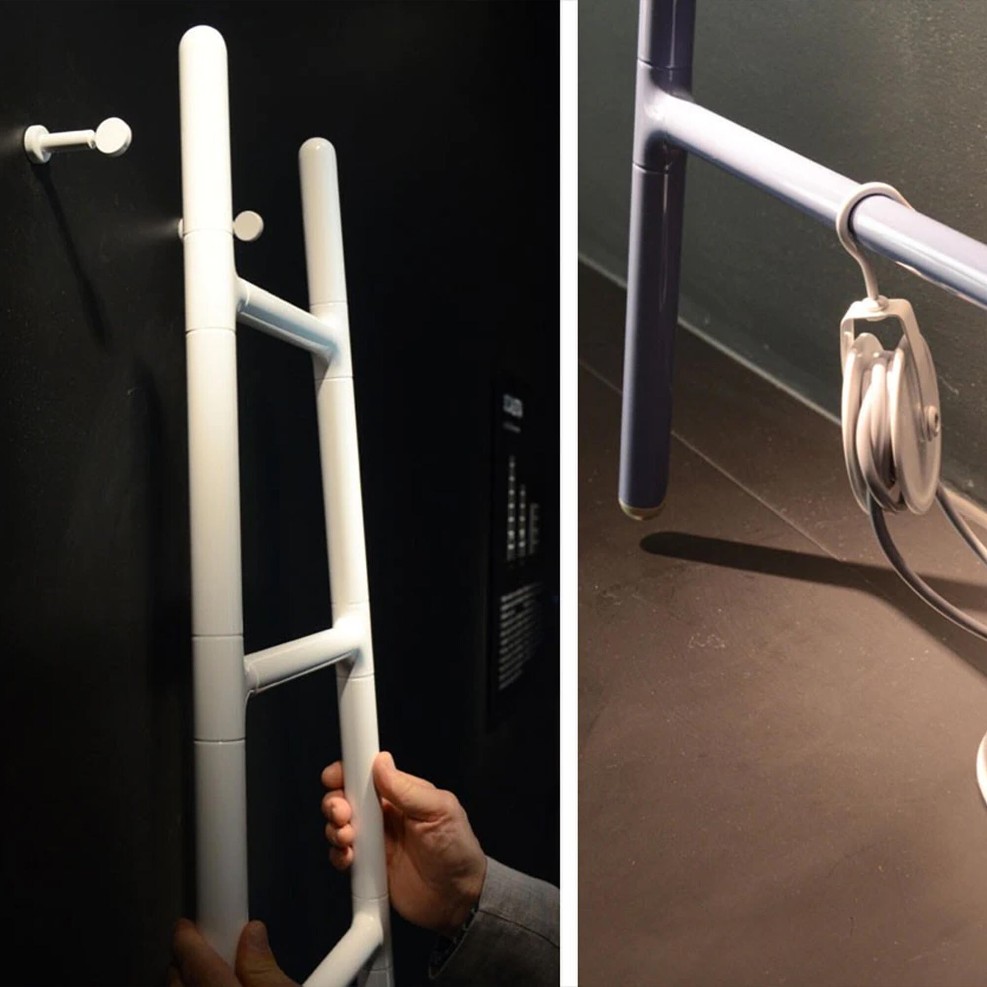 Termoarredo elettrico a fluido  SCALETTA 250 W  bianco opaco L 48 x H 139 x P 5 cm - 4