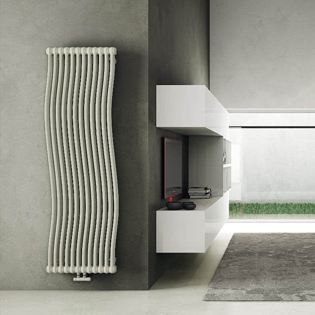 Termoarredo bagno IRSAP 180.2x48.1 cm interasse 1735 mm bianco opaco serie Tesi Runner
