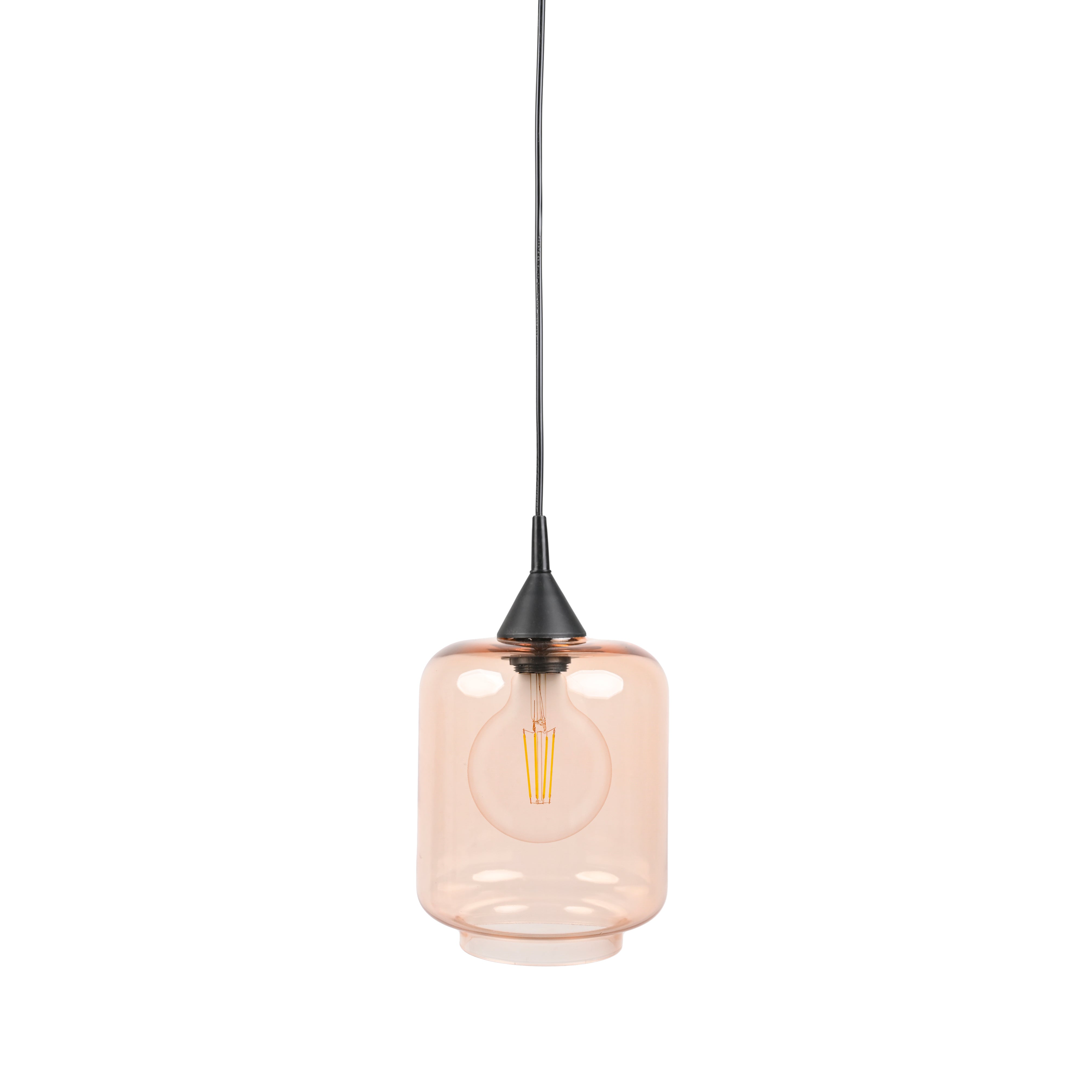 Lámpara de techo greta e27 cristal ámbar