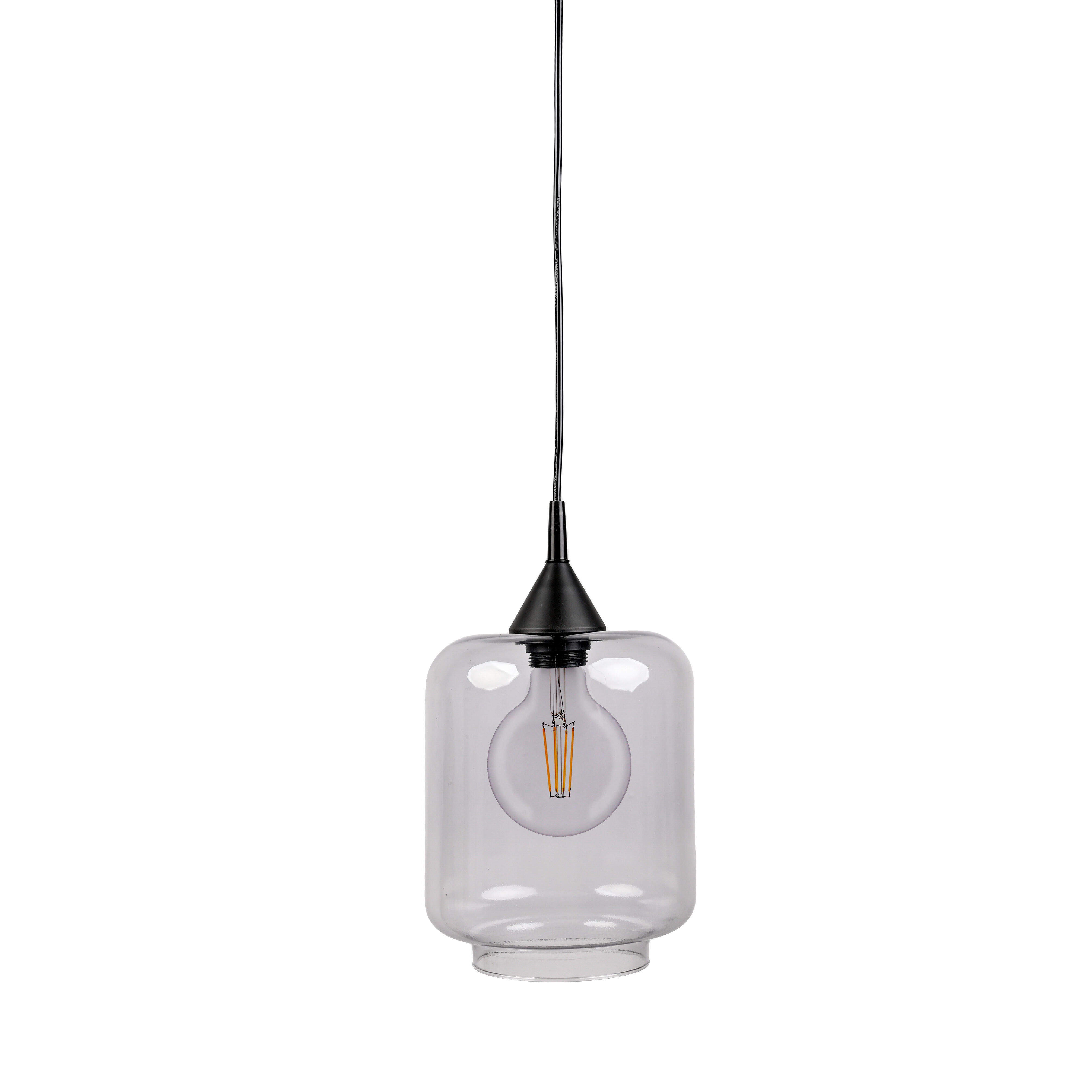Lámpara de techo greta e27 cristal fume