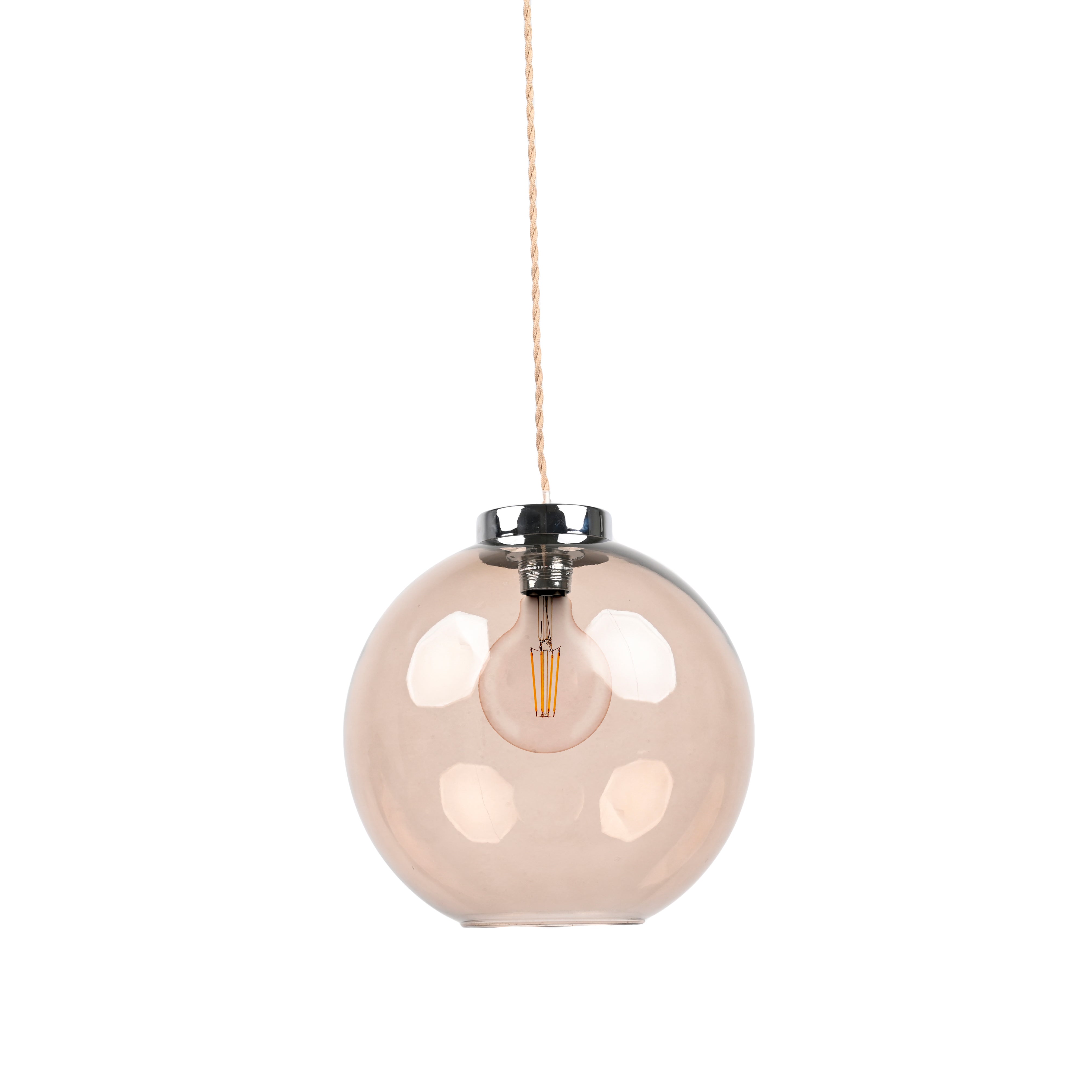 Lámpara de techo florencia e27 cristal crema 30 cm diámetro