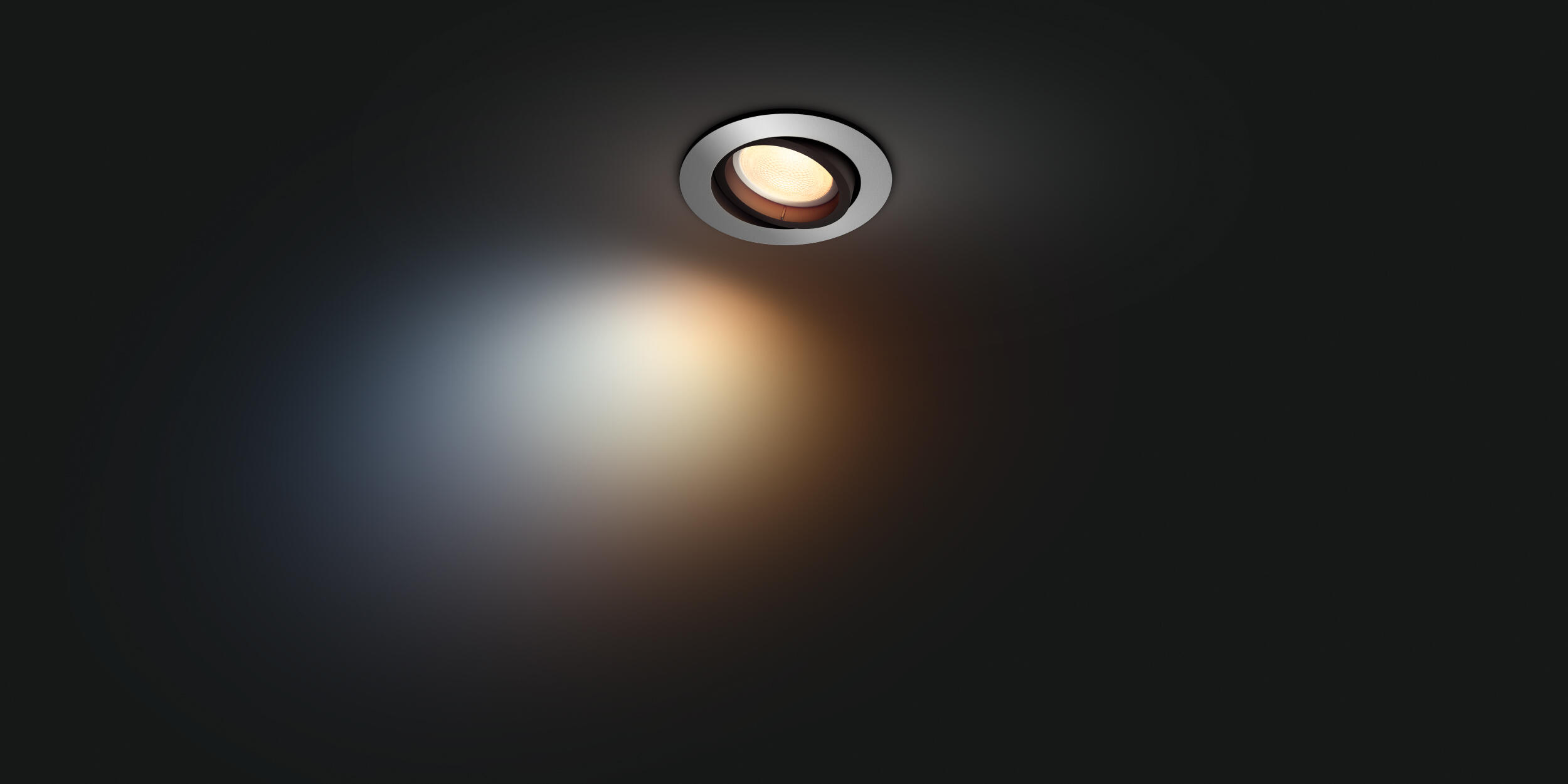 Faretto da incasso con fonte luminosa orientabile Modulo LED PHILIPS HUE MILLISKIN HUE argento  Ø 9 cm Luce cct da bianco caldo a bianco freddo - 2
