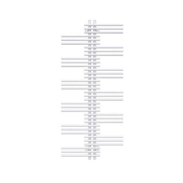 Termoarredo bagno IRSAP 134x50 cm interasse 1576 mm bianco serie Yucca