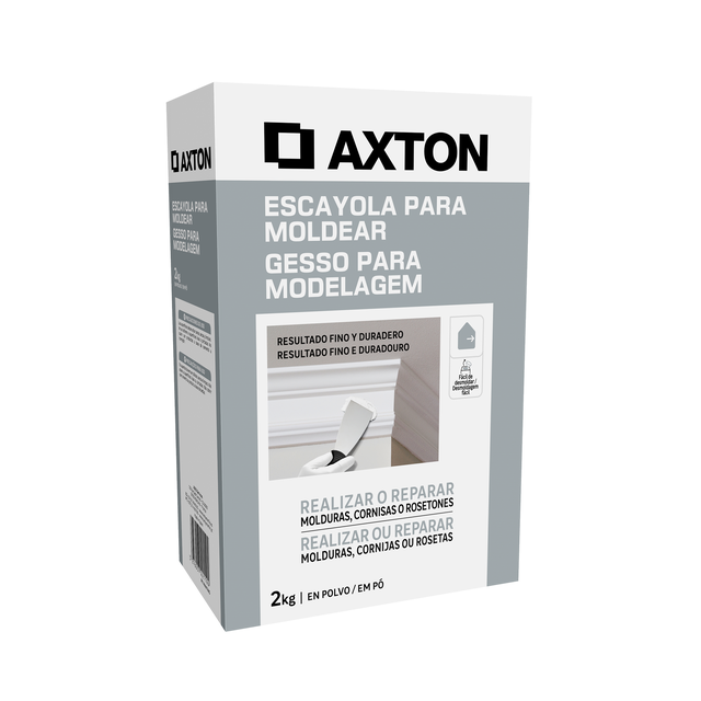 Gesso em pó para modelagem 2 kg Axton