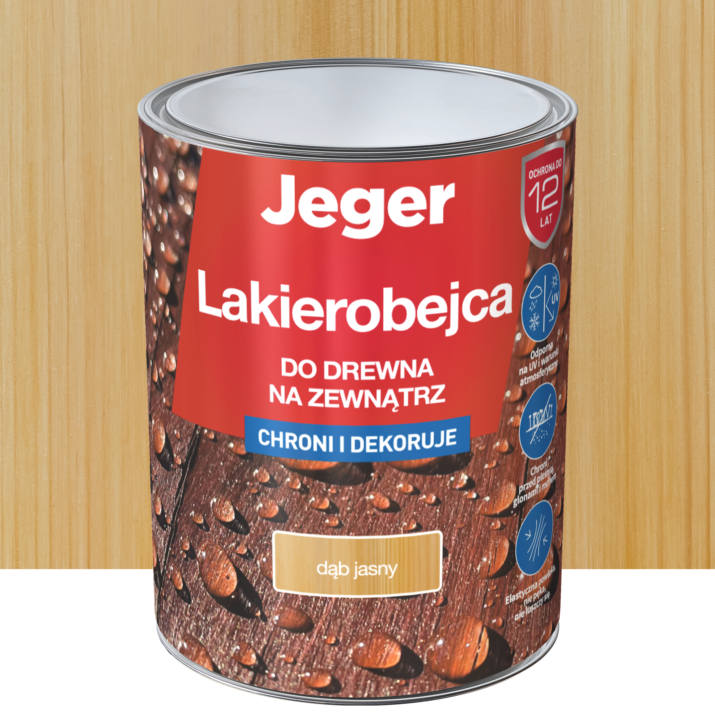 Lakierobejca do drewna na zewnątrz 5 l Jansy dąb Jeger
