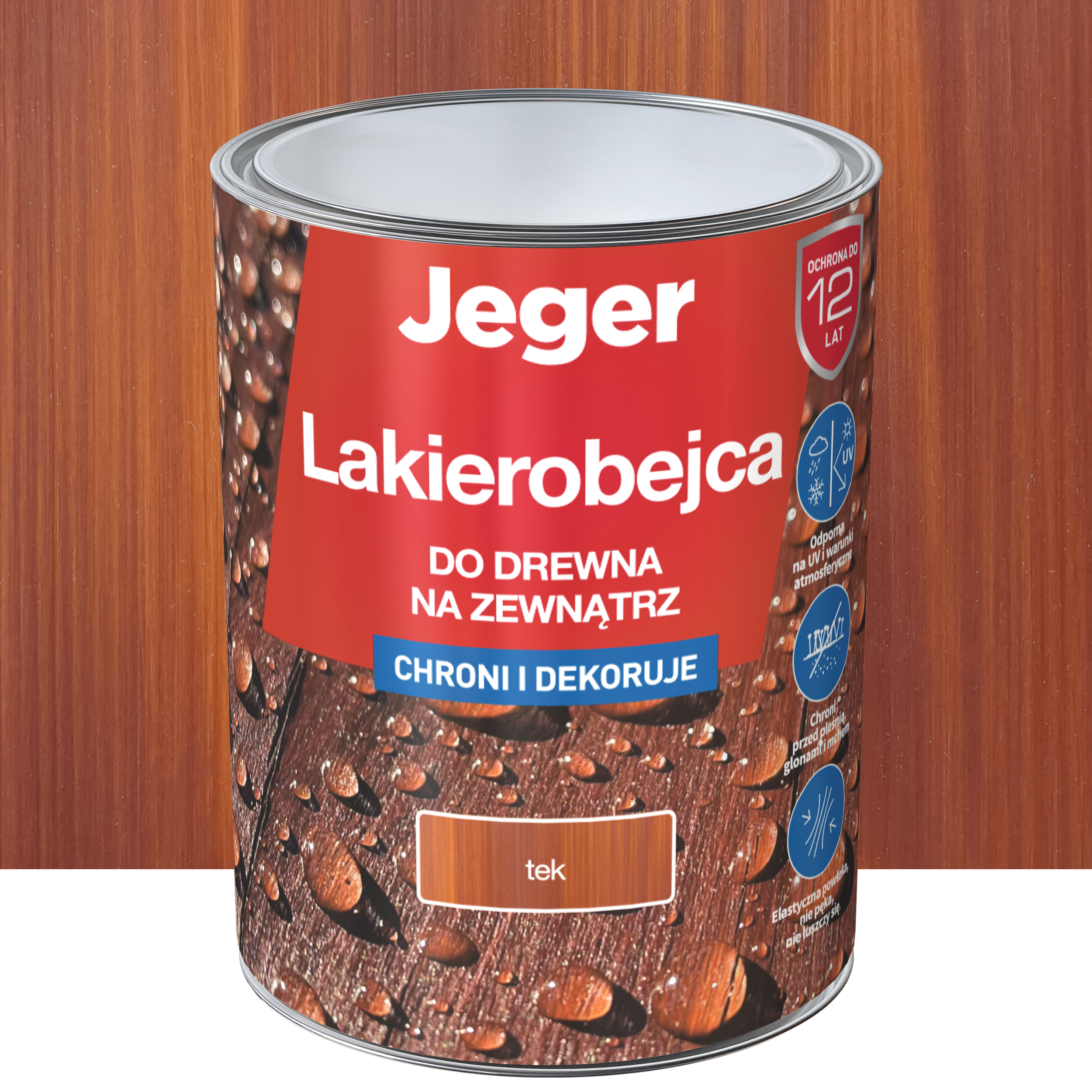 Lakierobejca do drewna na zewnątrz 5 l Tek Jeger
